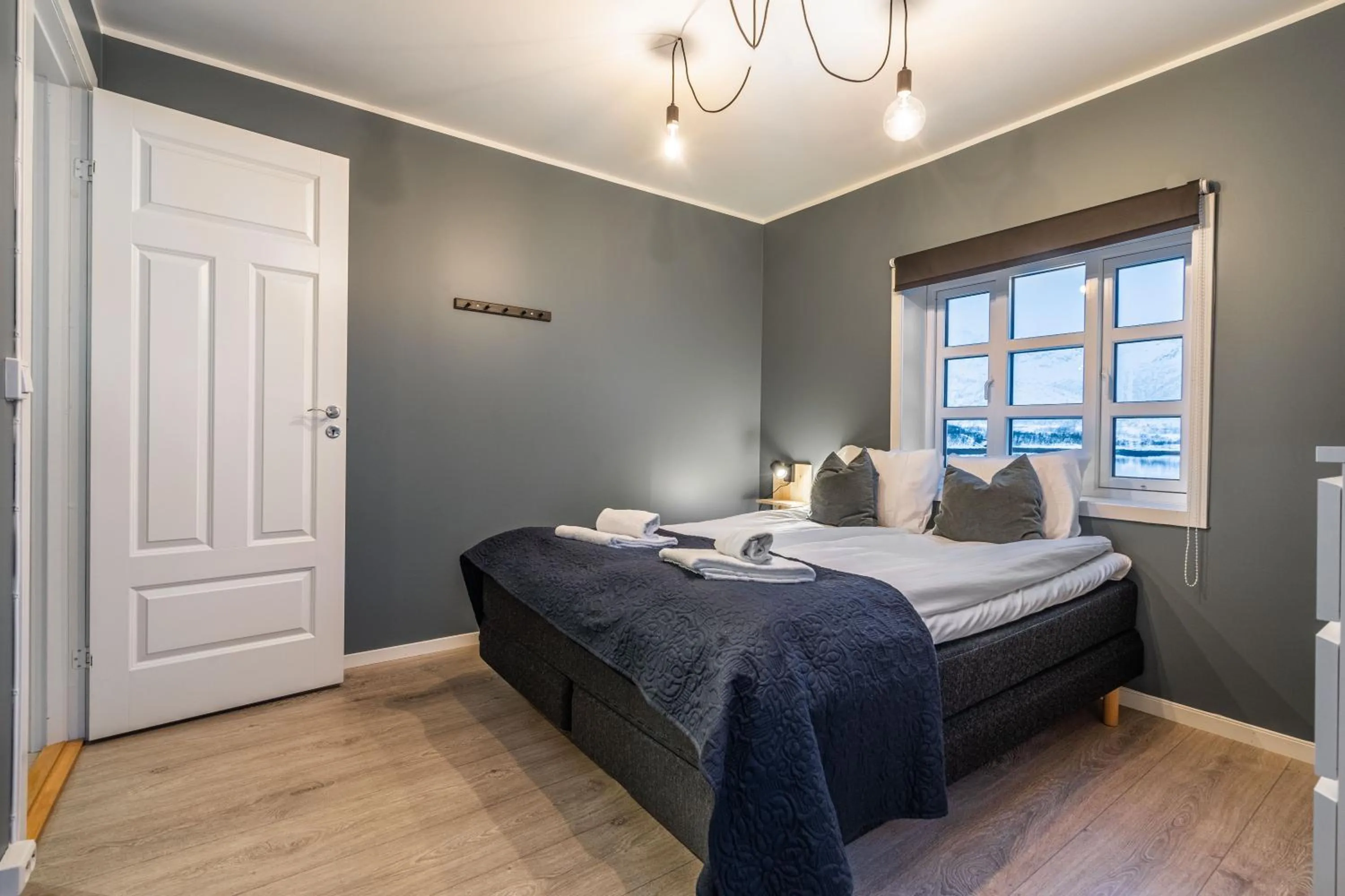 Bed in Lofoten Apartments