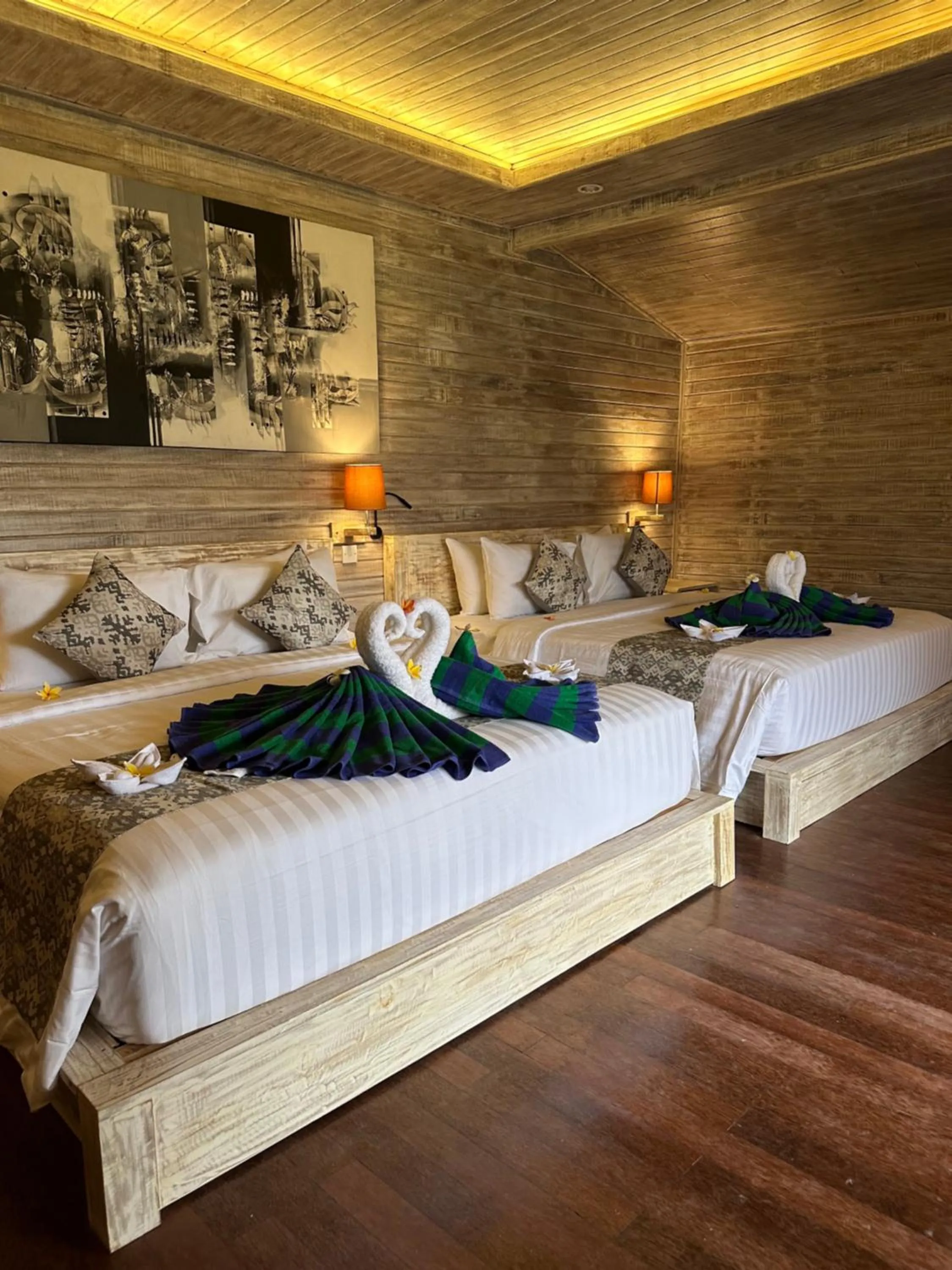 Bed in The Niti Hut's Lembongan