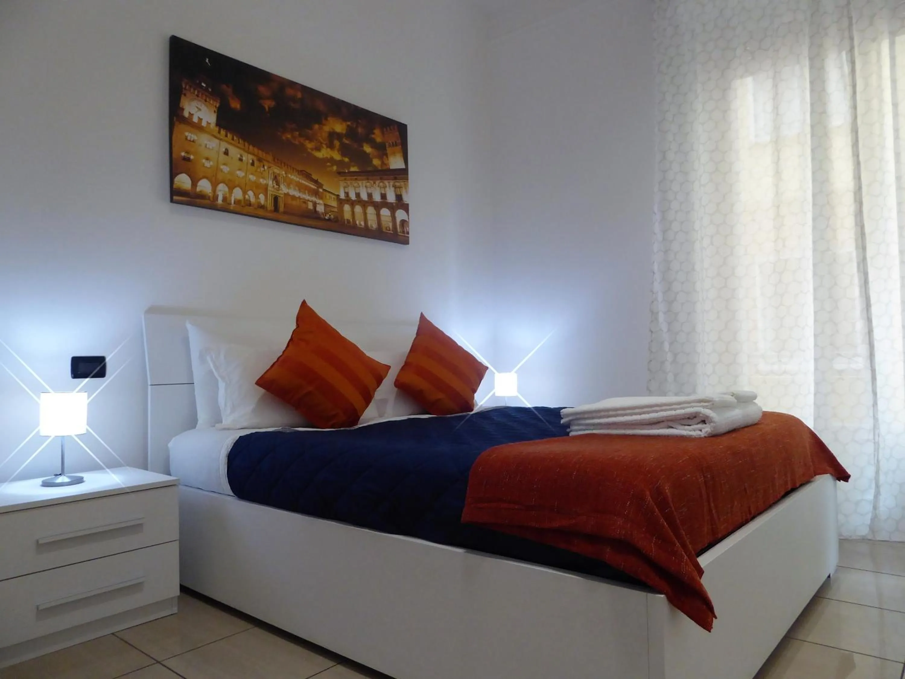 Bedroom, Bed in Montebello House Bologna