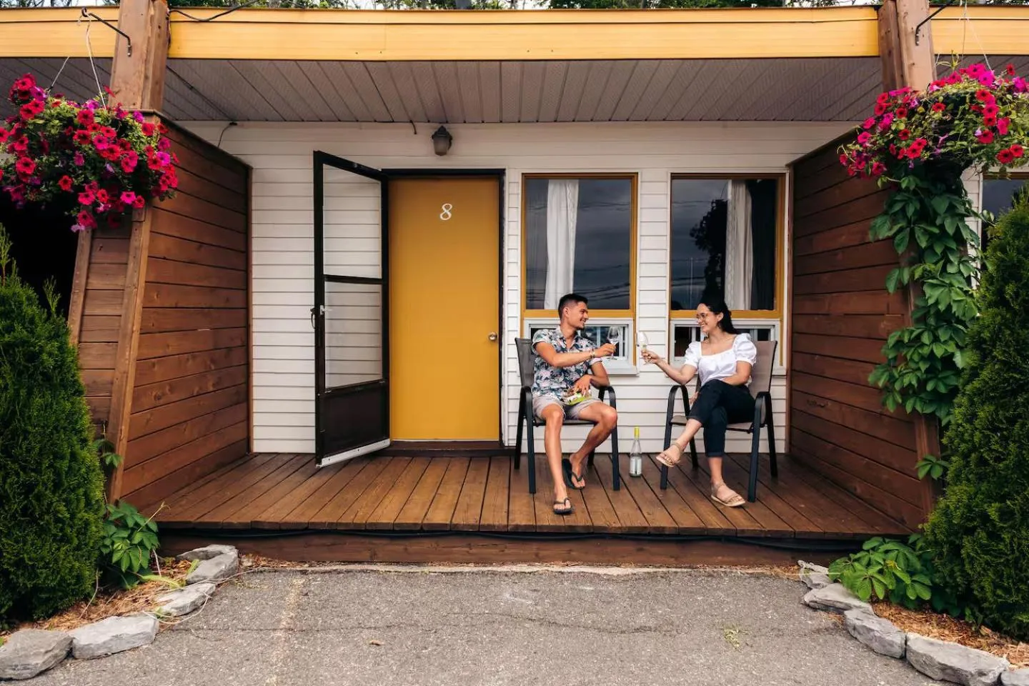 Balcony/Terrace in Motel Ile d'Orleans