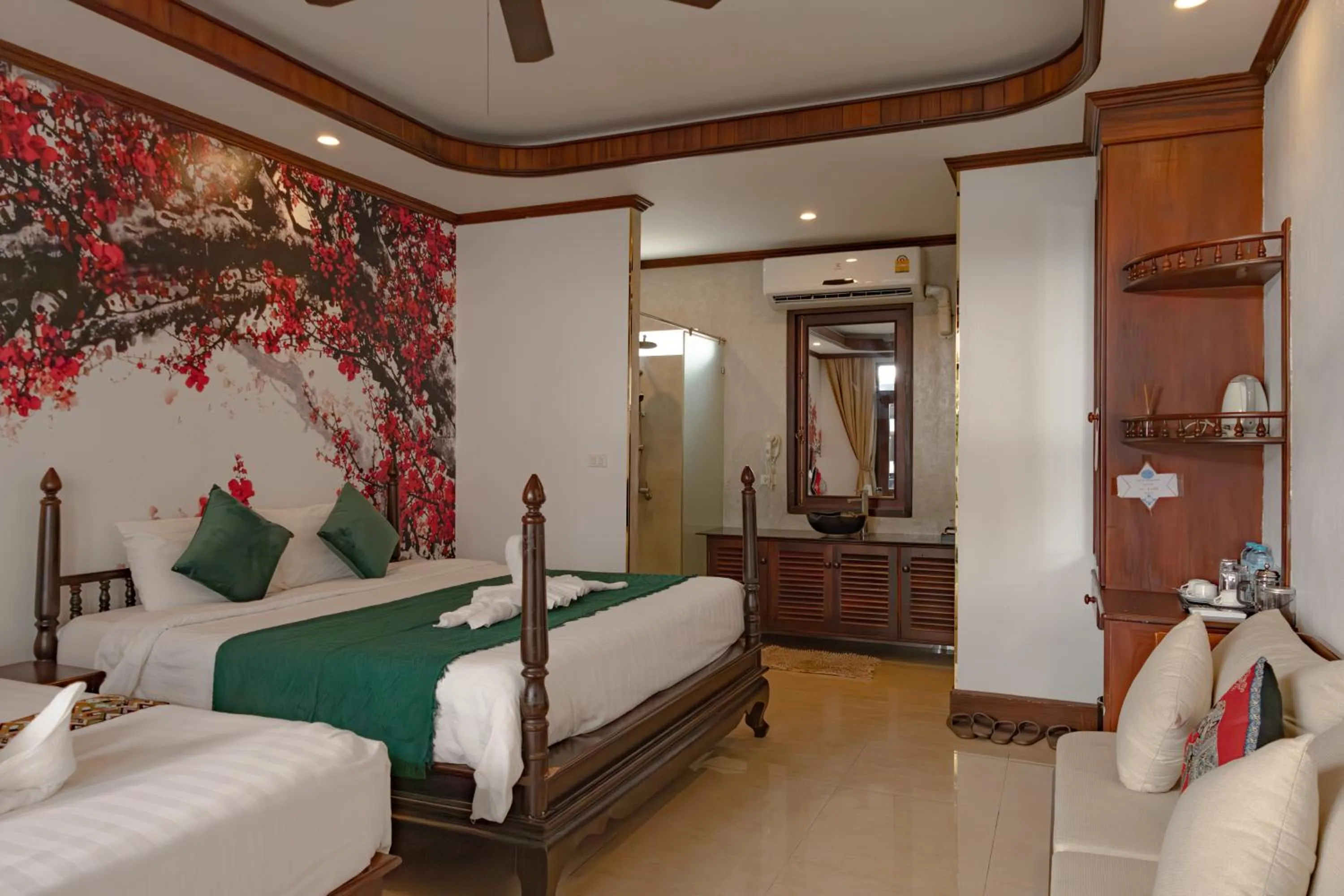 Photo of the whole room, Bed in Jasmine Luangprabang Hotel