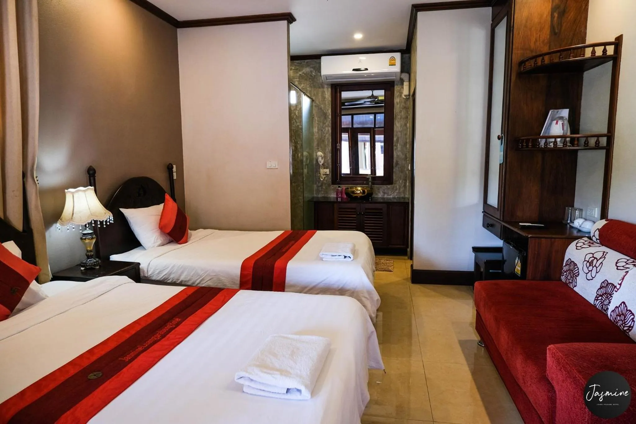 Photo of the whole room, Bed in Jasmine Luangprabang Hotel