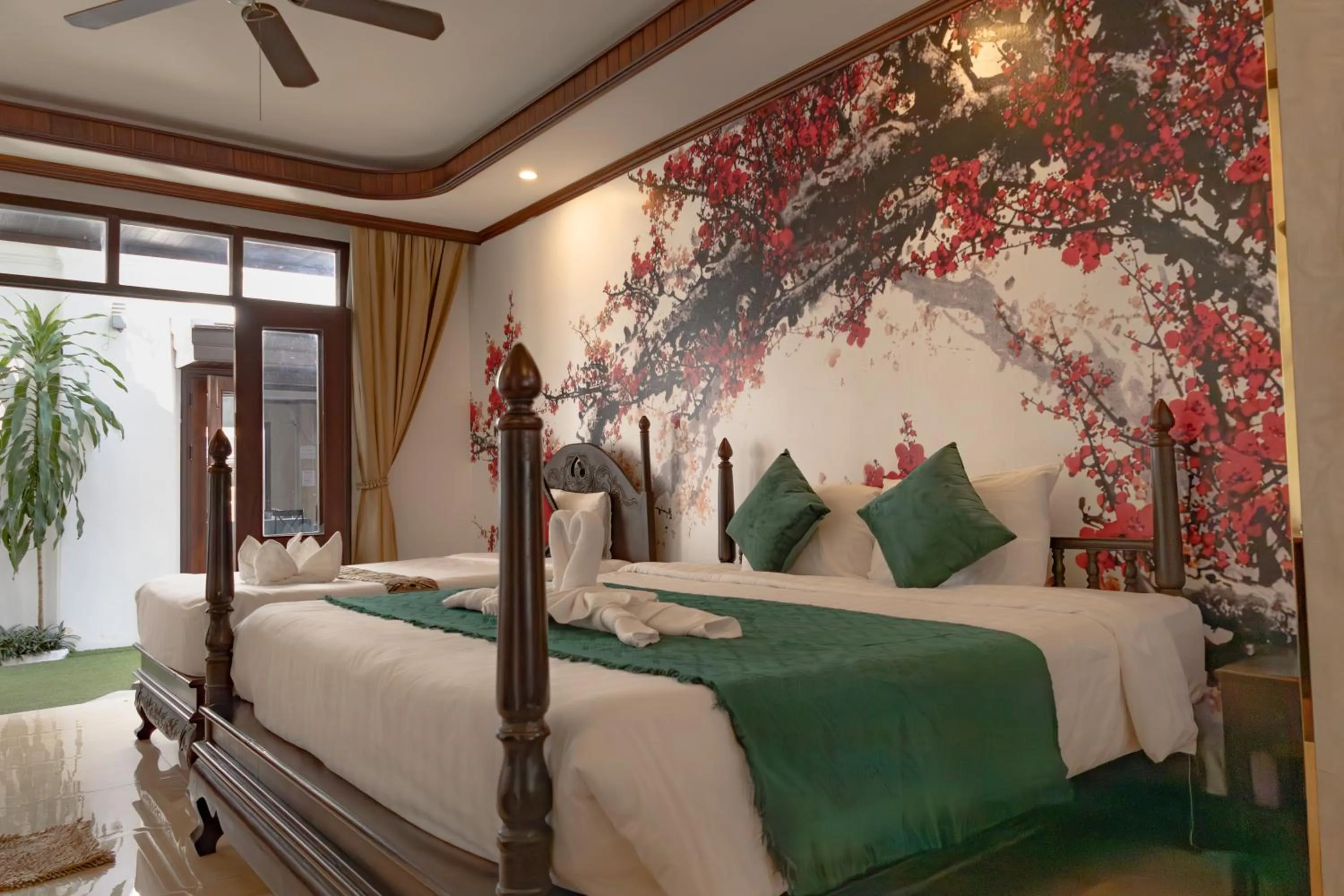 Photo of the whole room, Bed in Jasmine Luangprabang Hotel