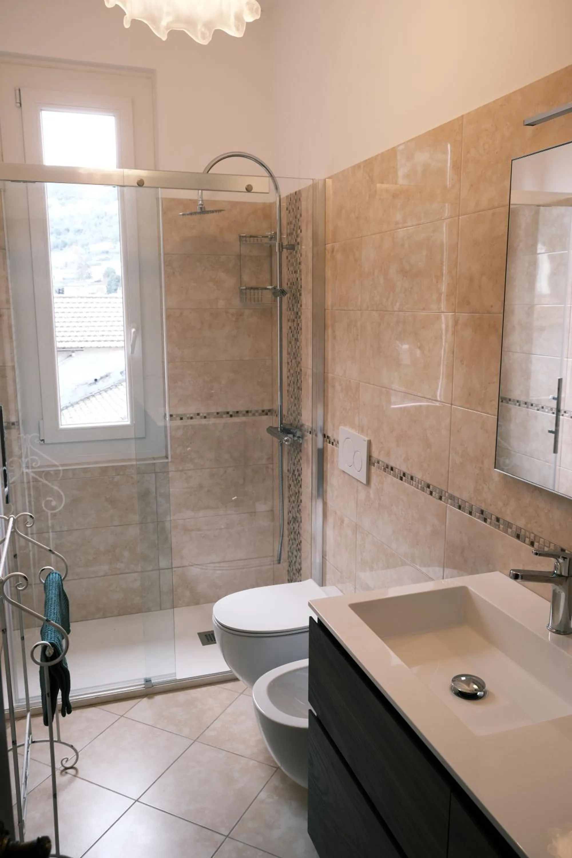 Shower in Turchino Apartment & Terrazza della Luisa by PortofinoVacanze