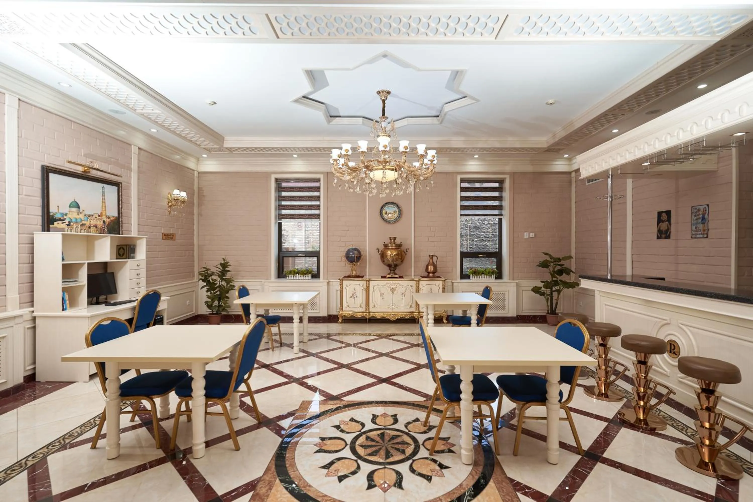 Seating area in Rakat Plaza