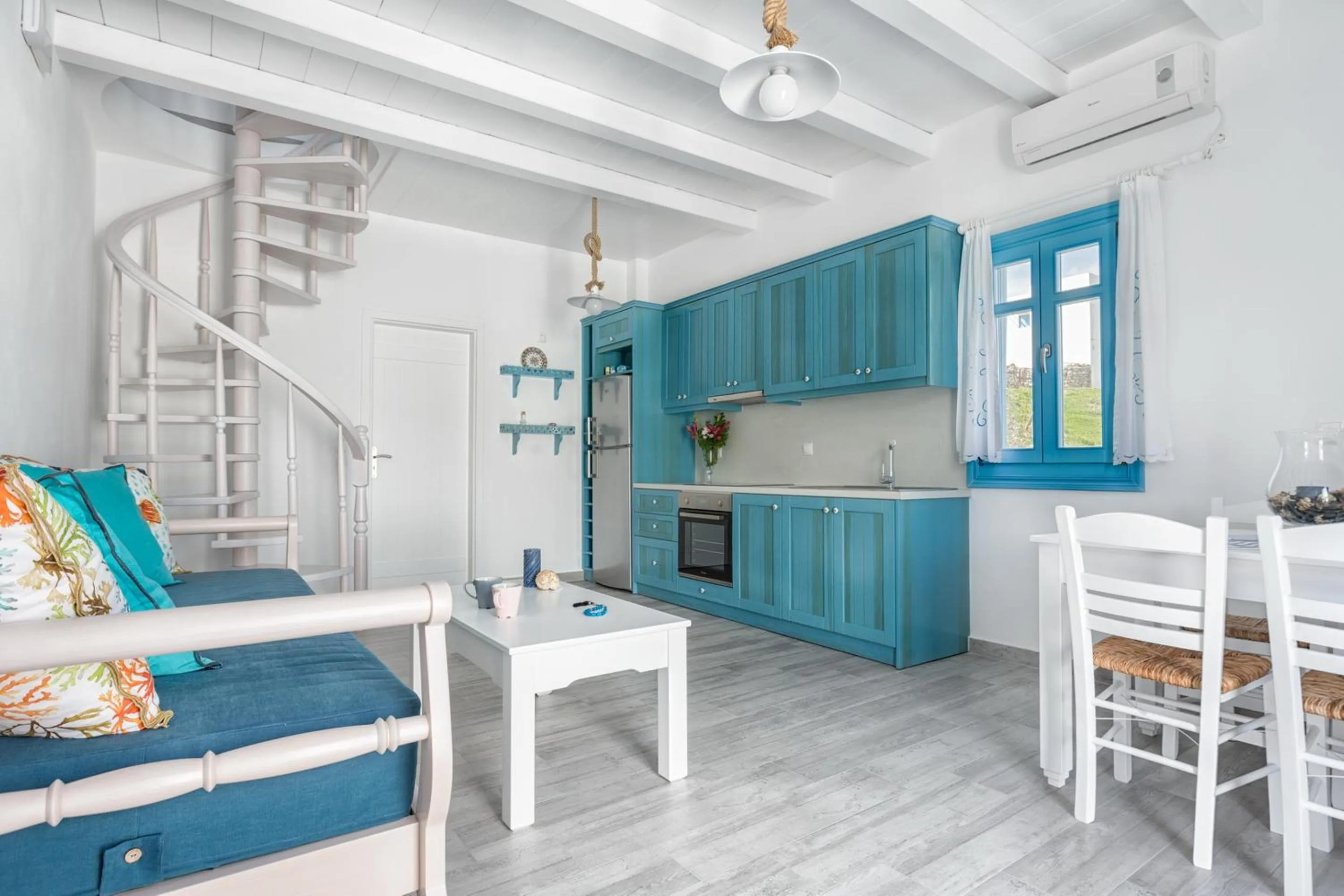 Living room in Aegean Sea Villas