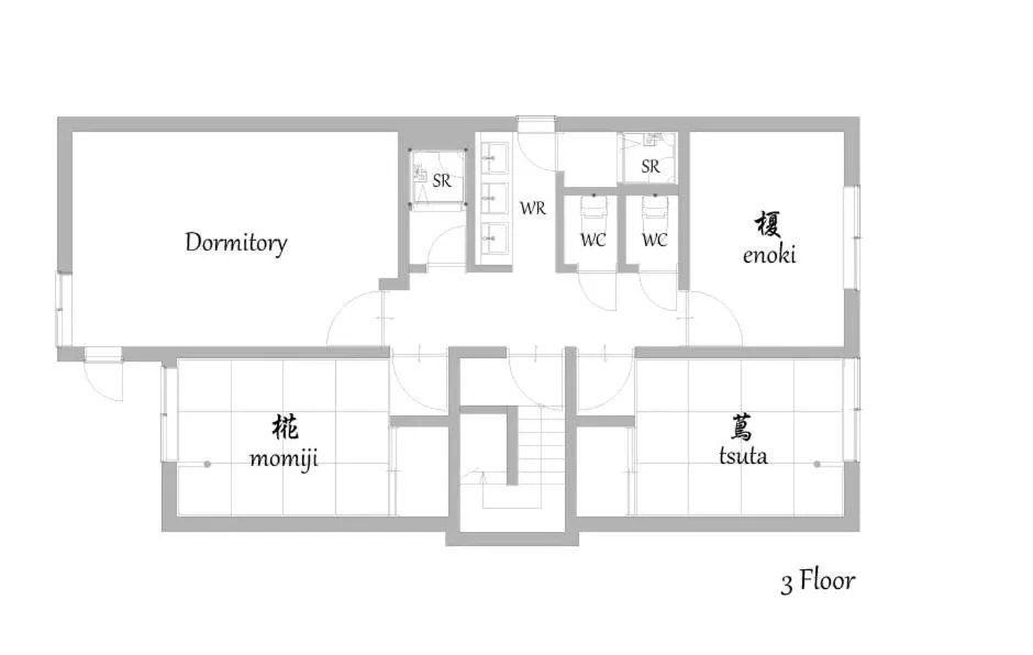 Floor plan in Mulan Hostel