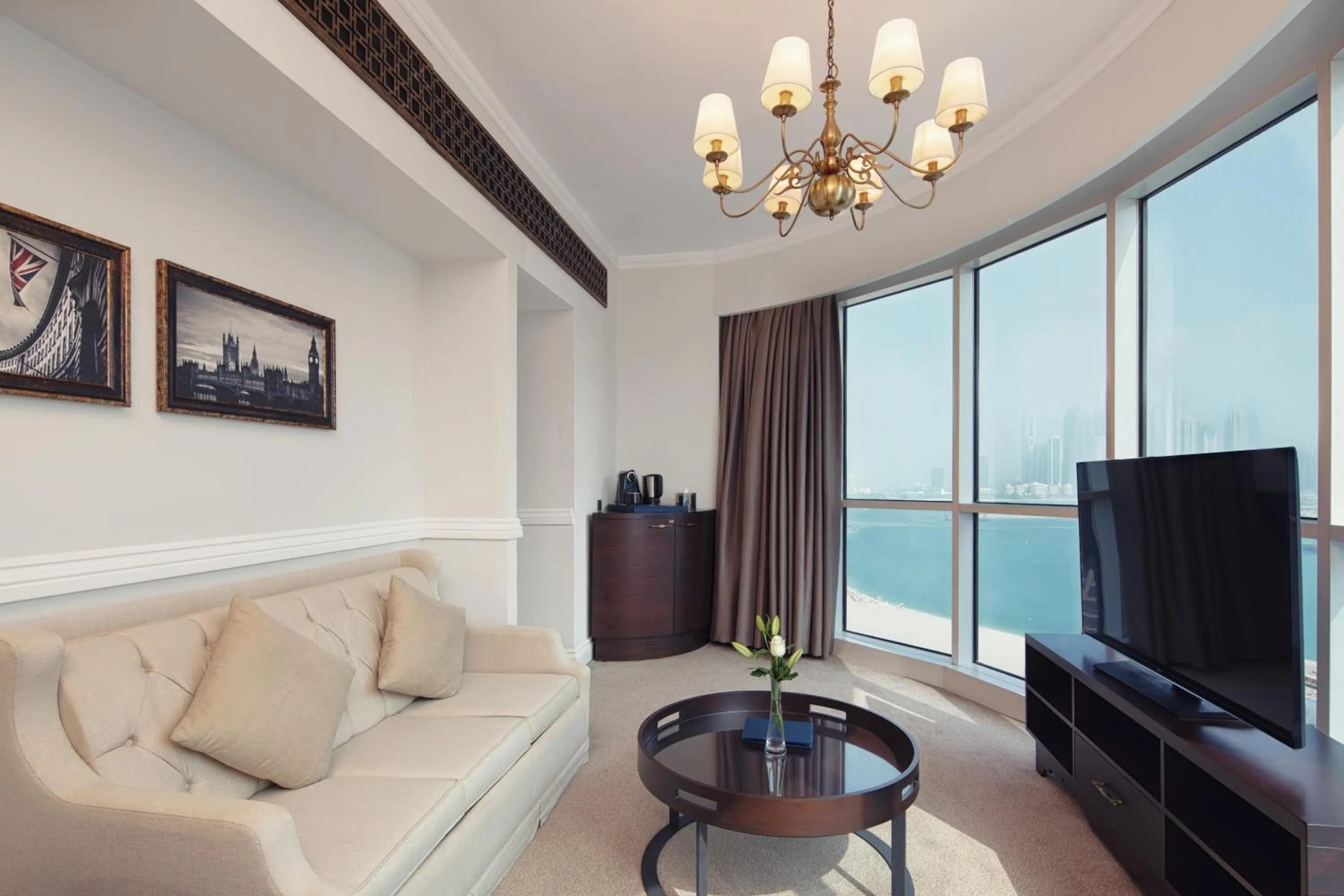 Living room in Dukes The Palm Dubai Hotel