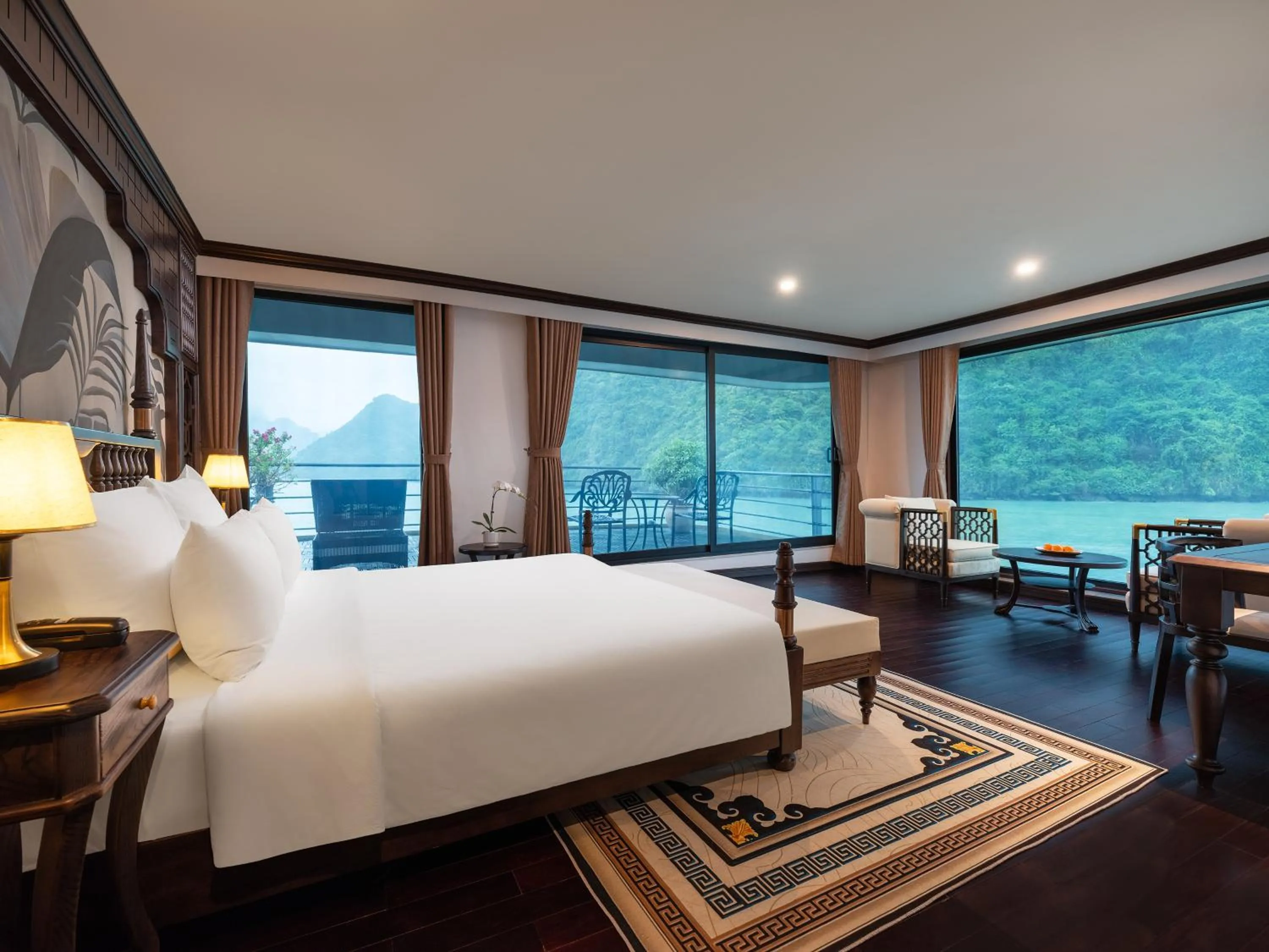 View (from property/room), Bed in Era Cruise Halong Bay by Venus Group