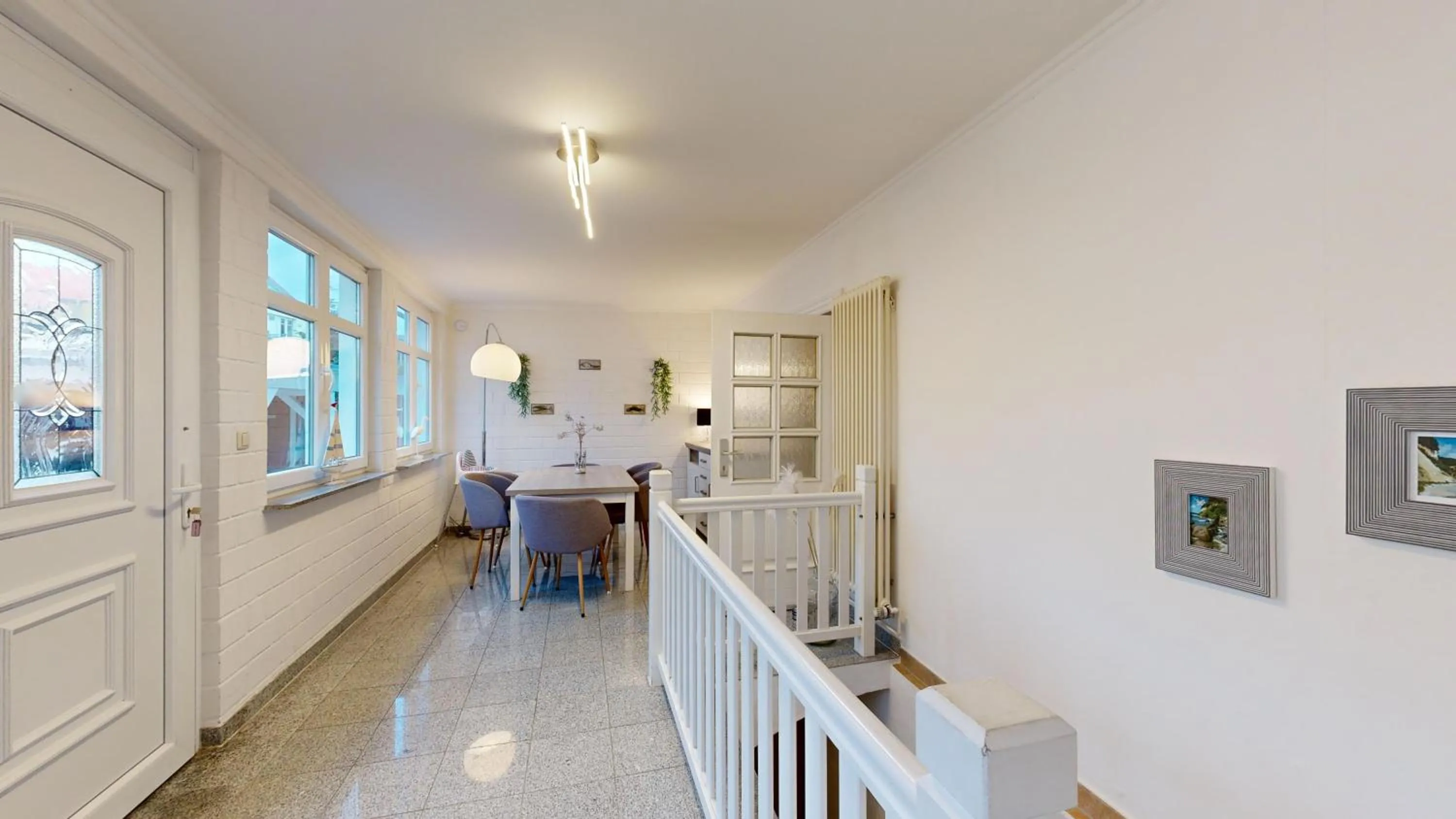 Living room in strandnahe FeWo mit Terrasse, Villa Vergissmeinnicht 01, Binz