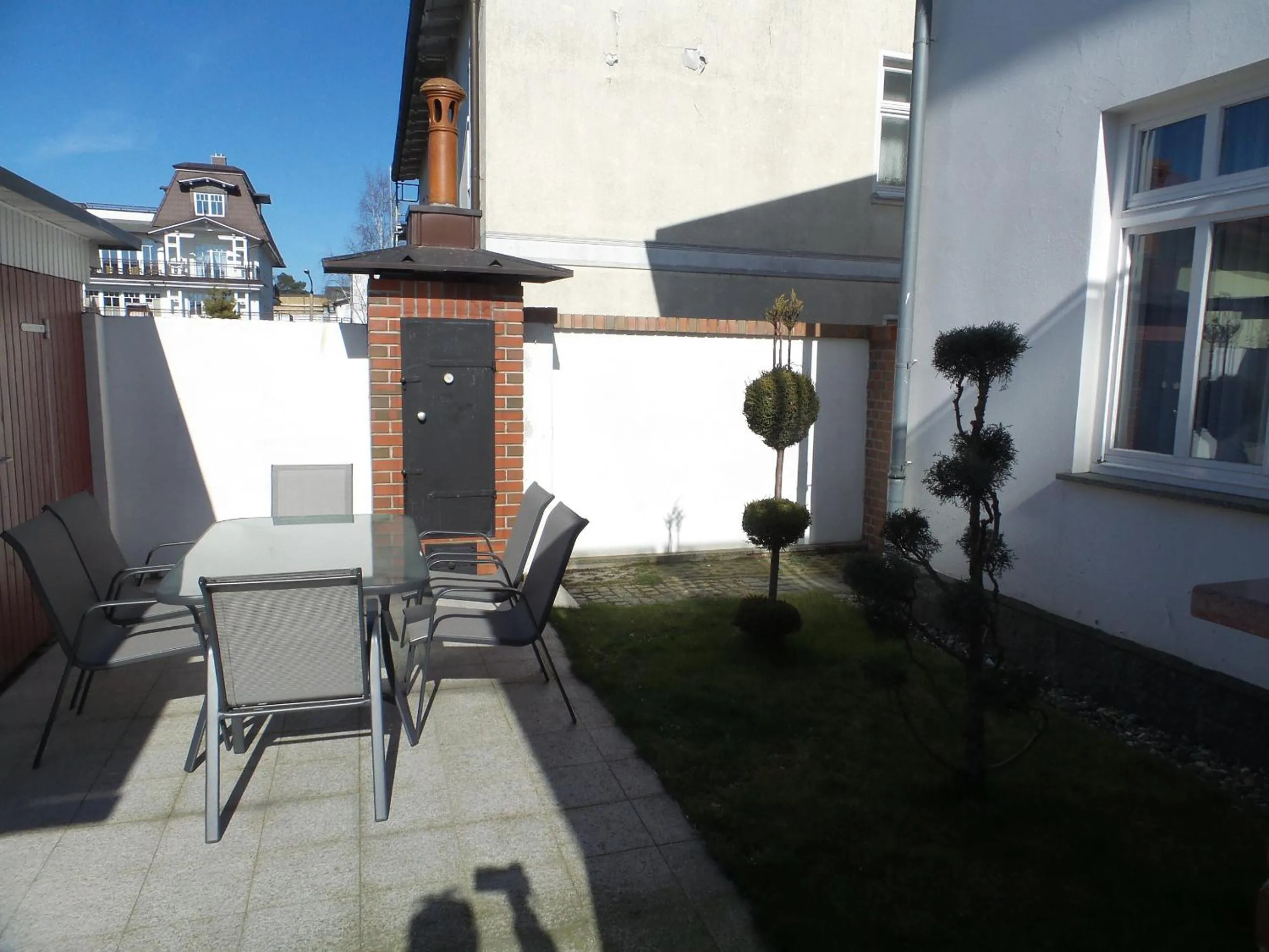 Balcony/Terrace in strandnahe FeWo mit Terrasse, Villa Vergissmeinnicht 01, Binz