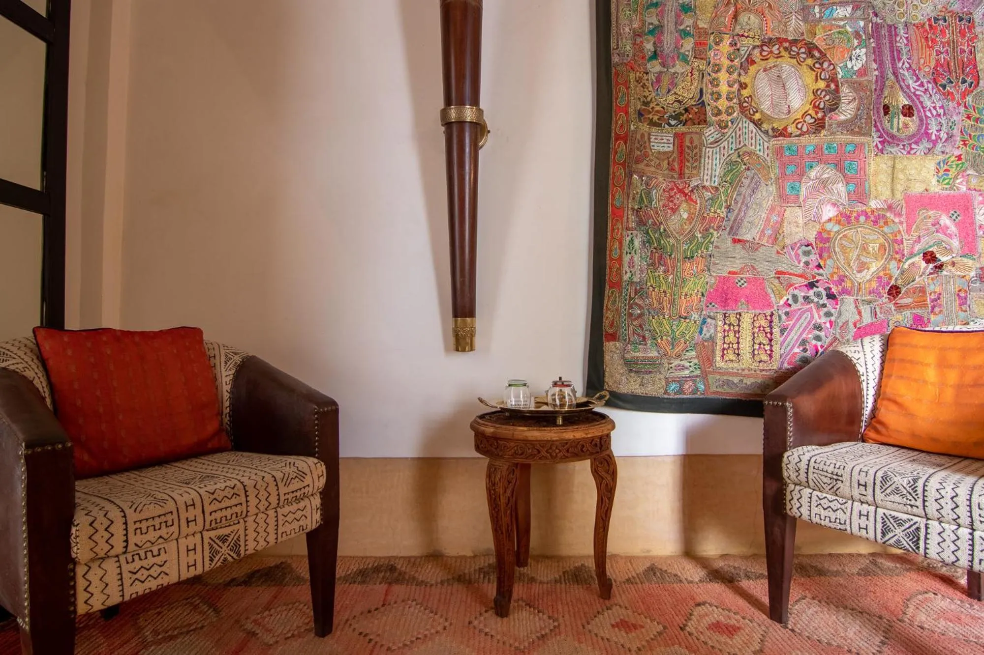 Seating area in Riad Dar Oulhoum