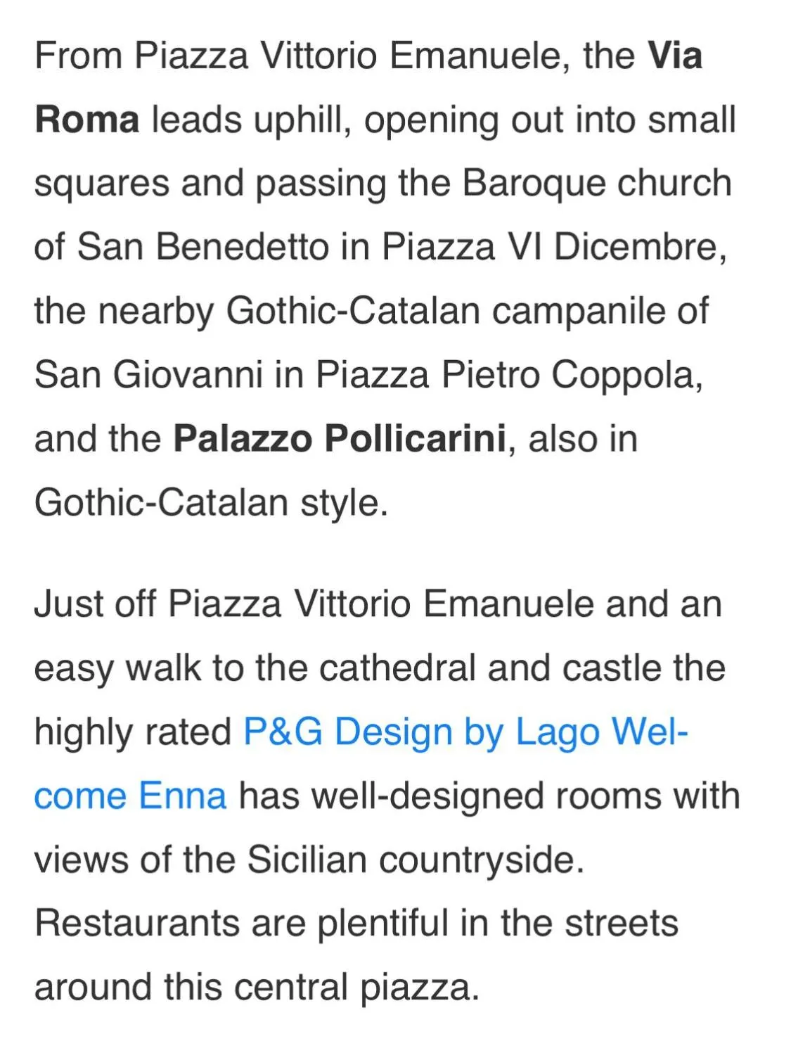 Text overlay in P&G design by Lago Welcome Enna