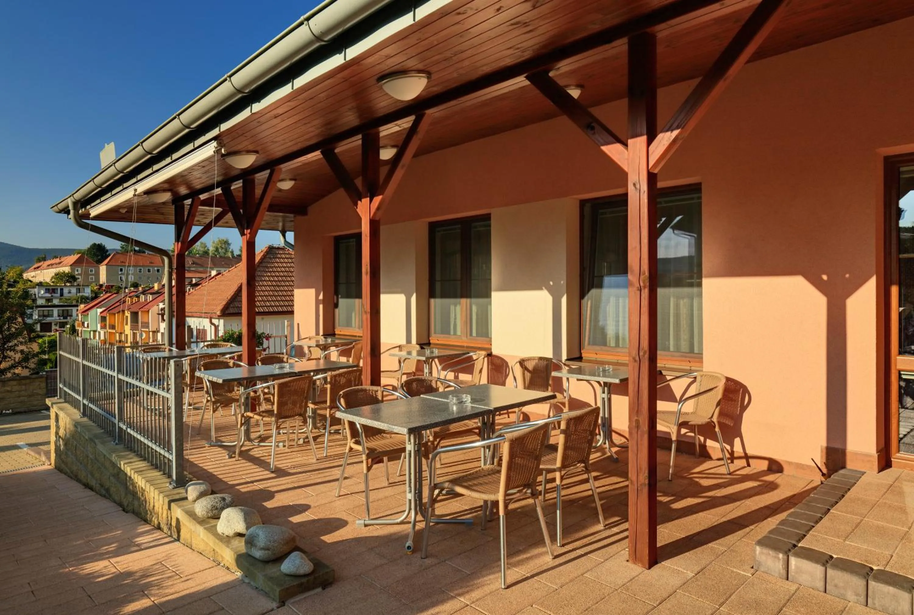 Balcony/Terrace in Penzion Krumlov - Massage studio