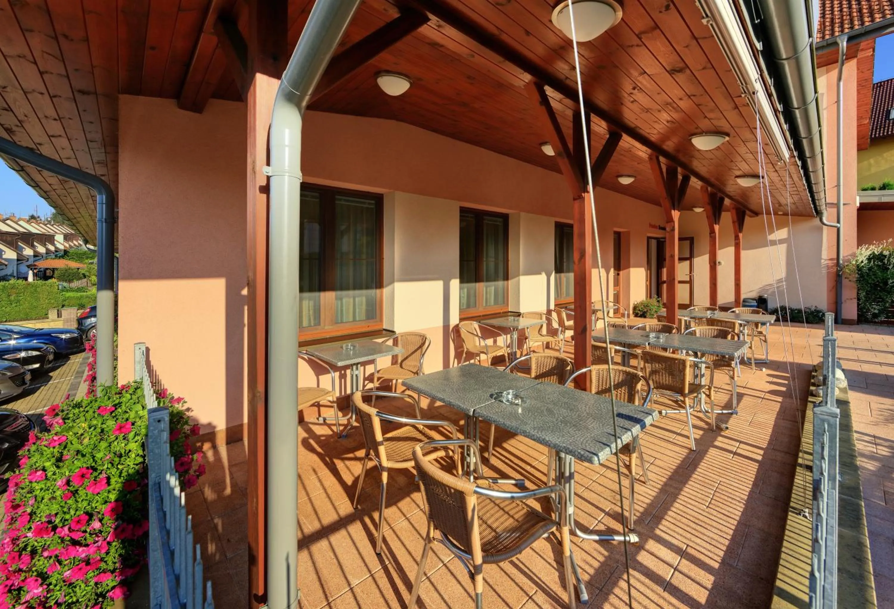 Balcony/Terrace in Penzion Krumlov - Massage studio