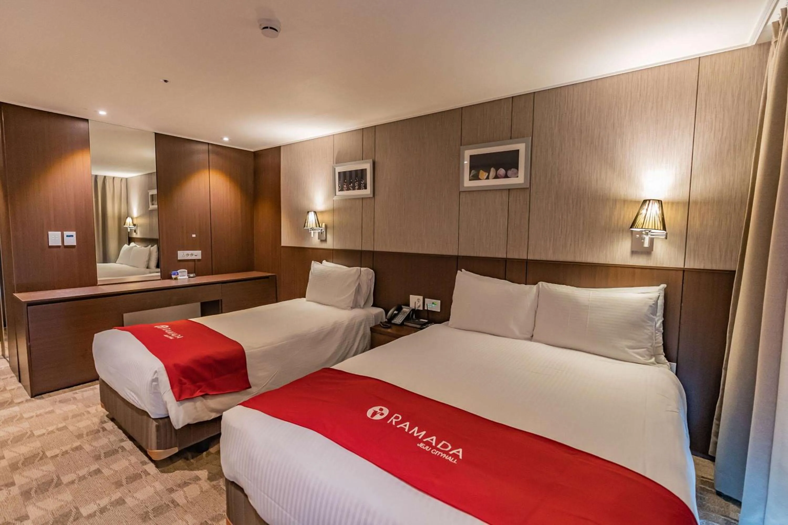 Photo of the whole room, Bed in Ramada by Wyndham Jeju City Hall
