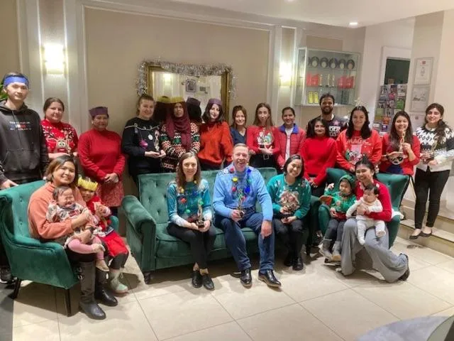 People in Astor Court Hotel