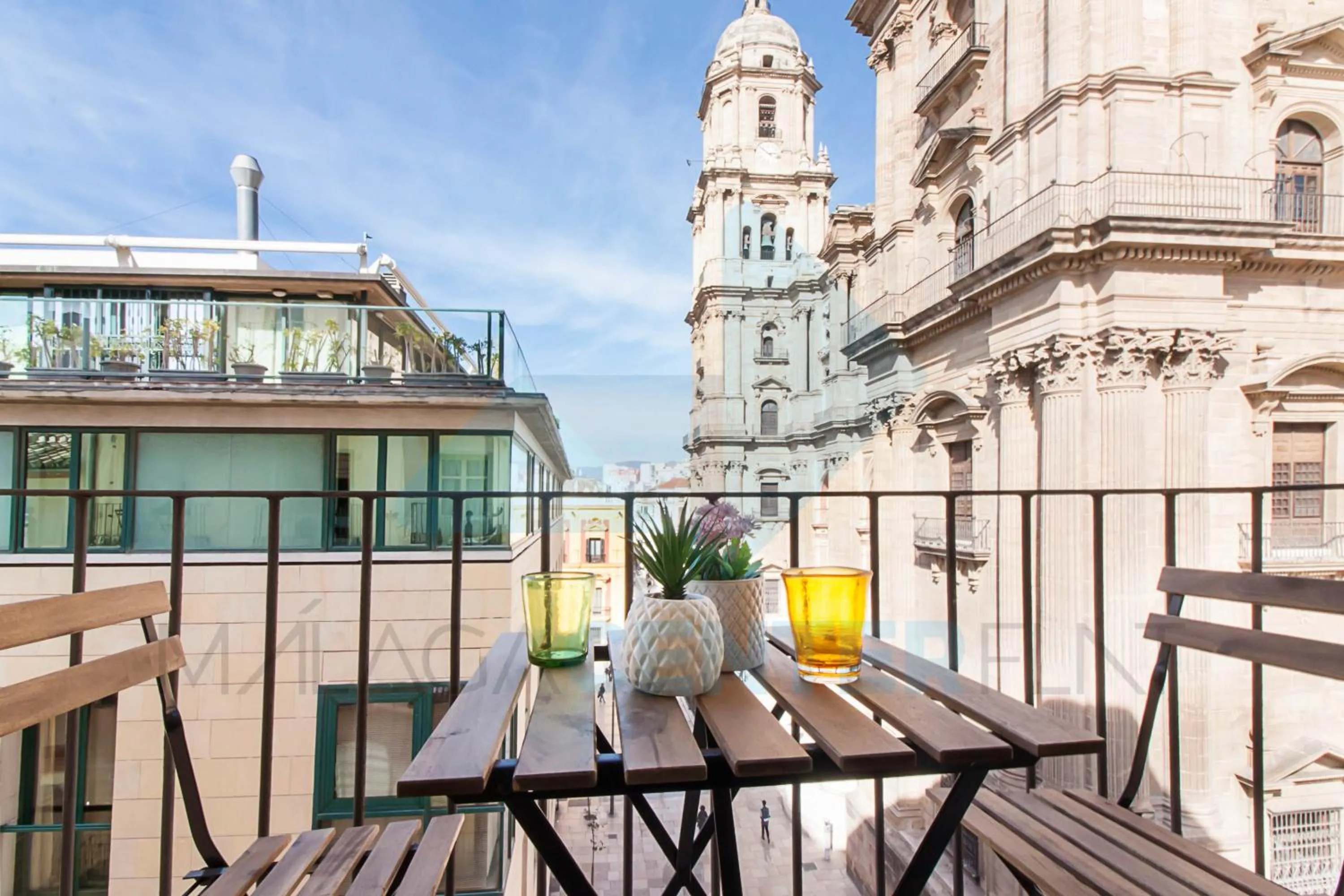 Balcony/Terrace in Malaga Center Flat Cathedral