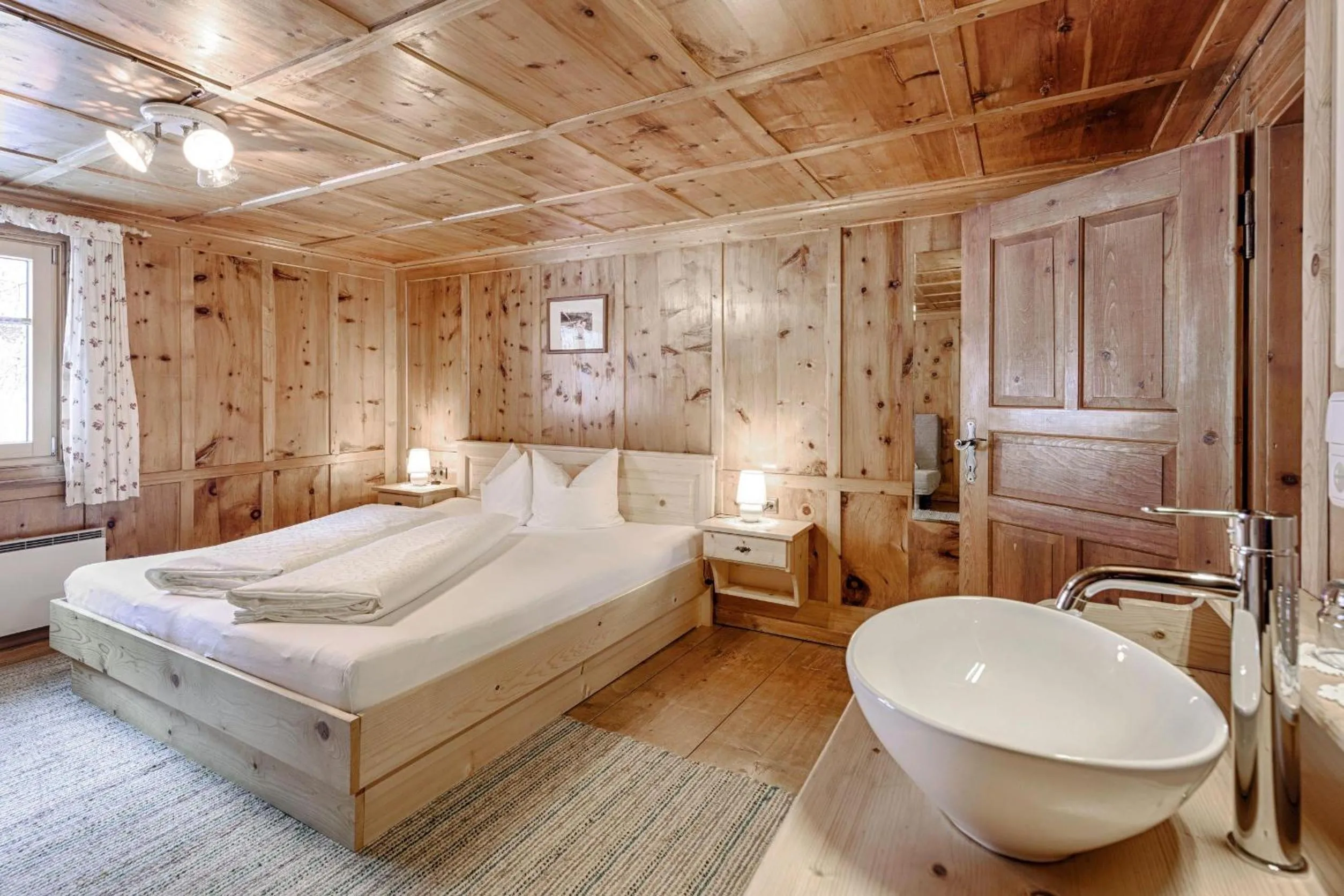 Photo of the whole room, Bed in Ferienhaus Bergfrieden