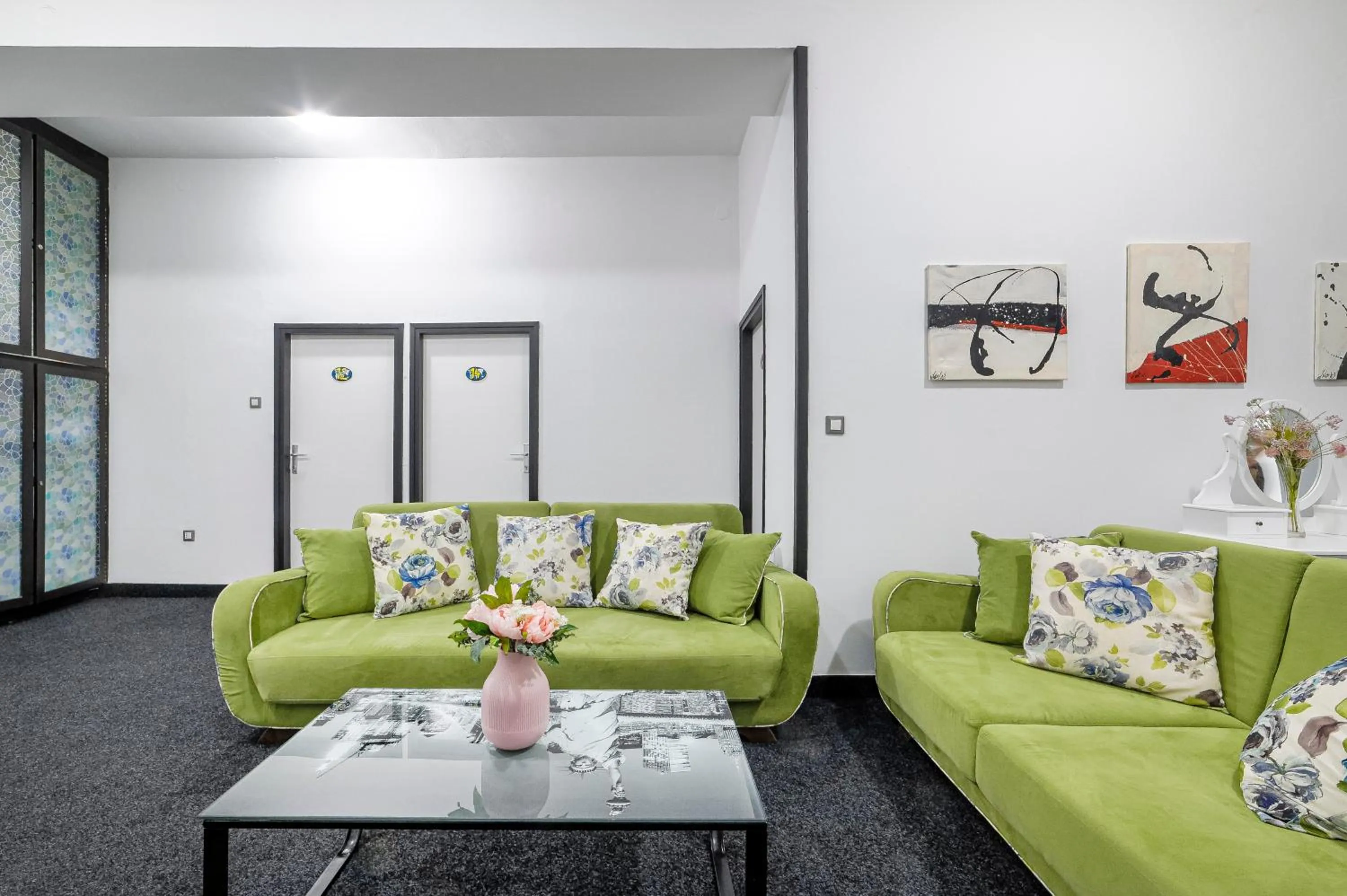 Seating area in Hostel Globo