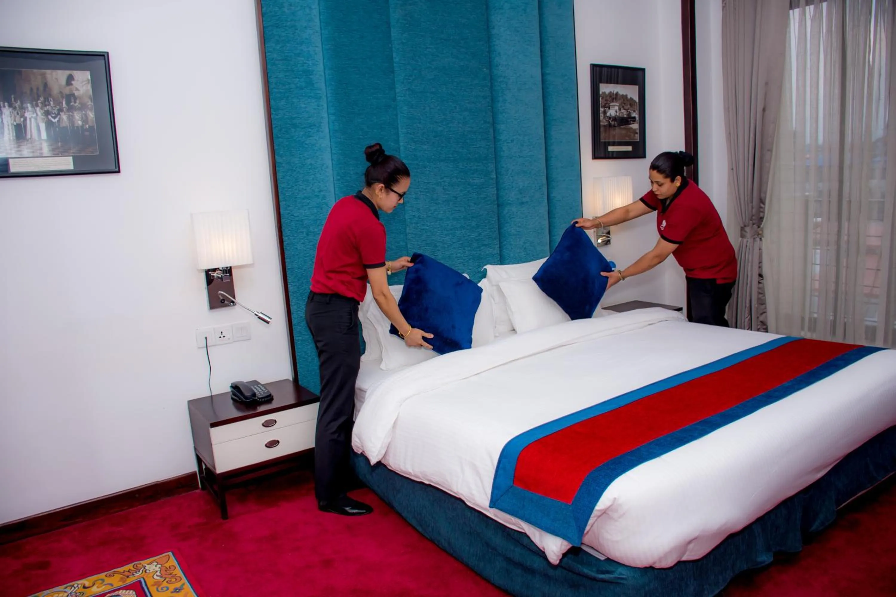People, Bed in M Hotel Thamel-Kathmandu