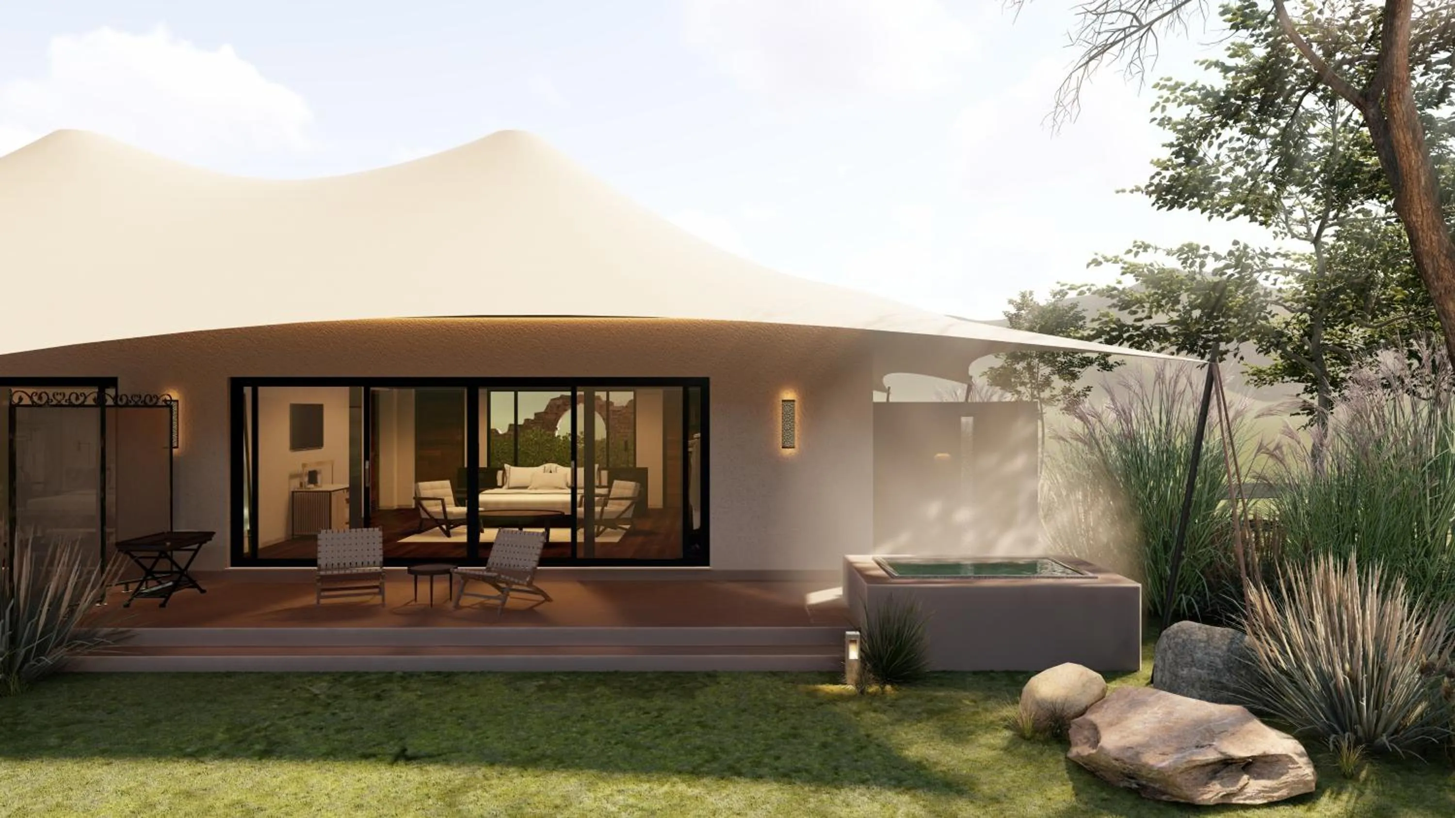 Patio in Alila Fort Bishangarh Jaipur - A Hyatt Brand