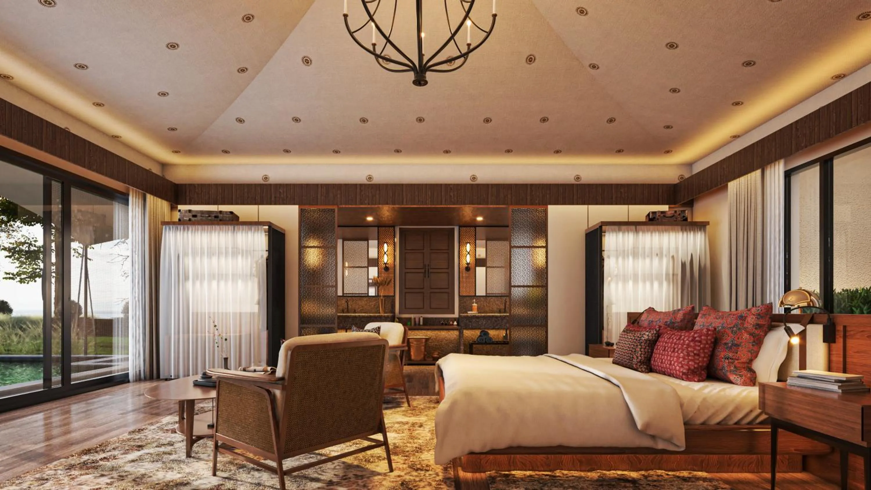 Bathroom, Bed in Alila Fort Bishangarh Jaipur - A Hyatt Brand