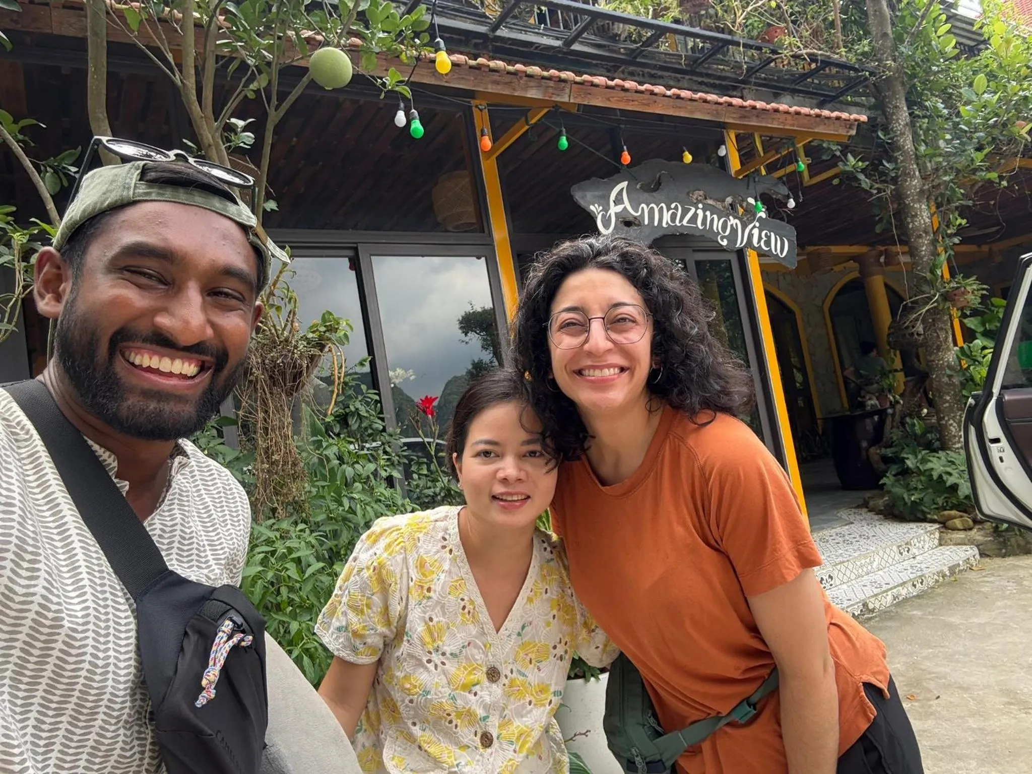 group of guests in Tam Coc Mountain View Homestay