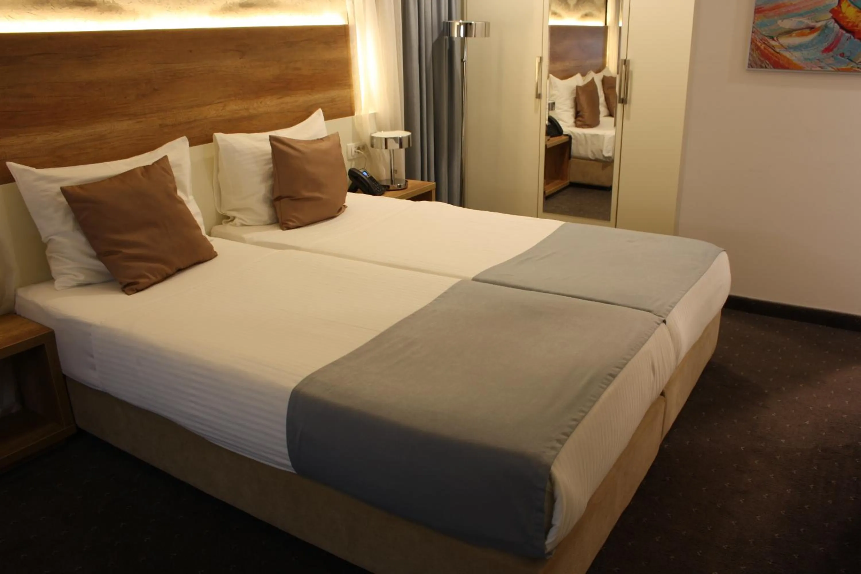 Bed in Hotel Santiny