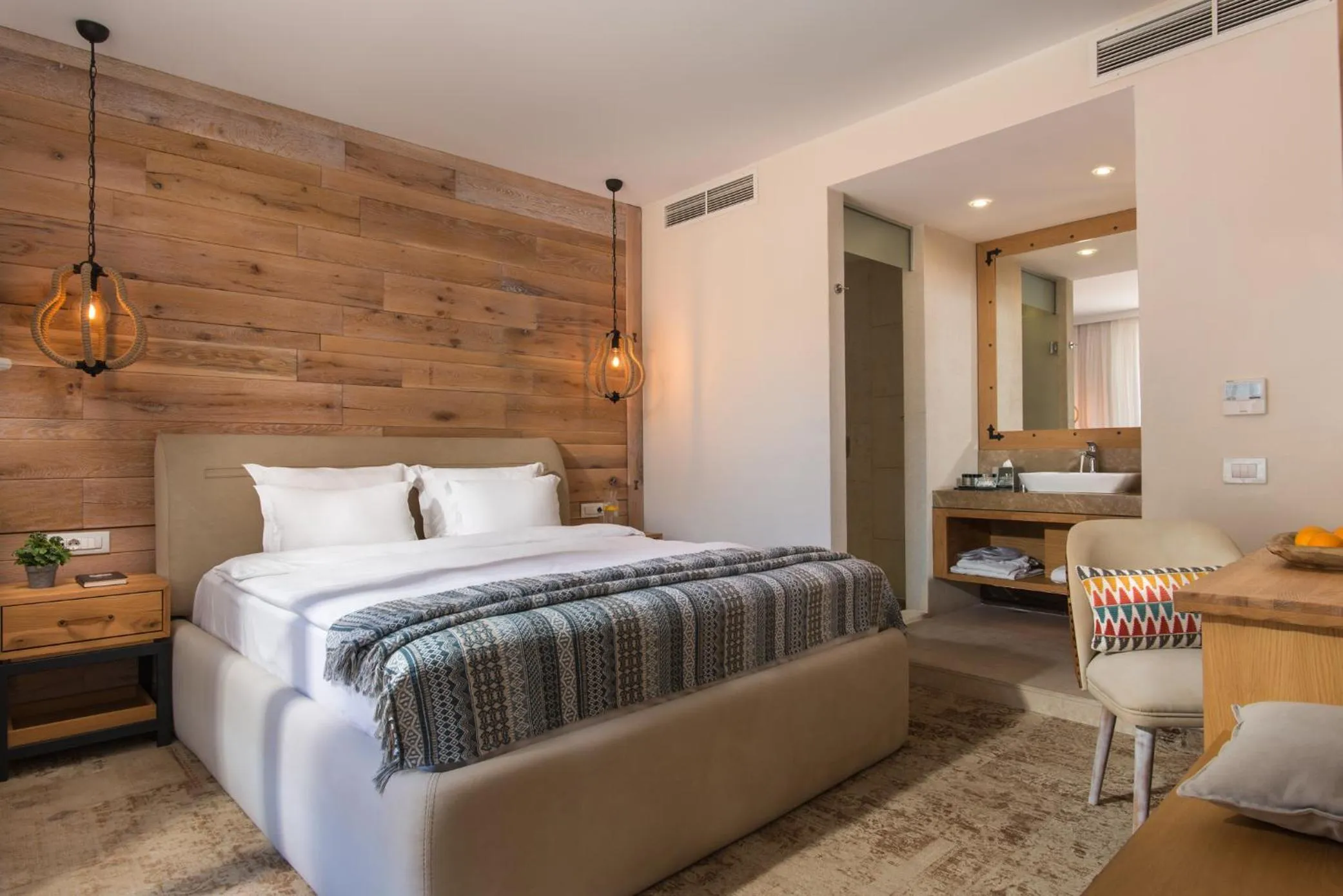 Bed in Blu Bay Hotel Sozopol