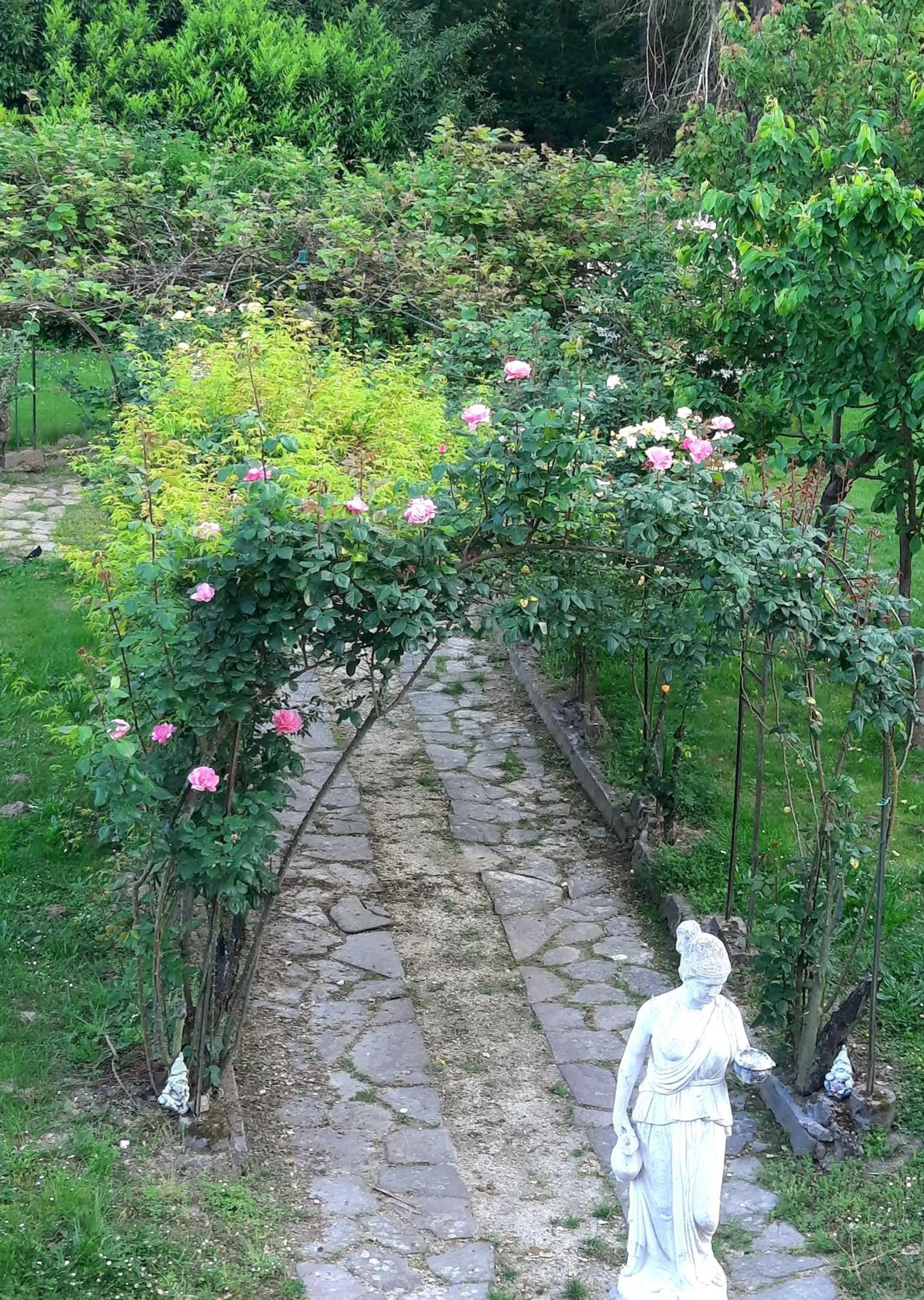 Garden in Hostellerie de La Roseraie