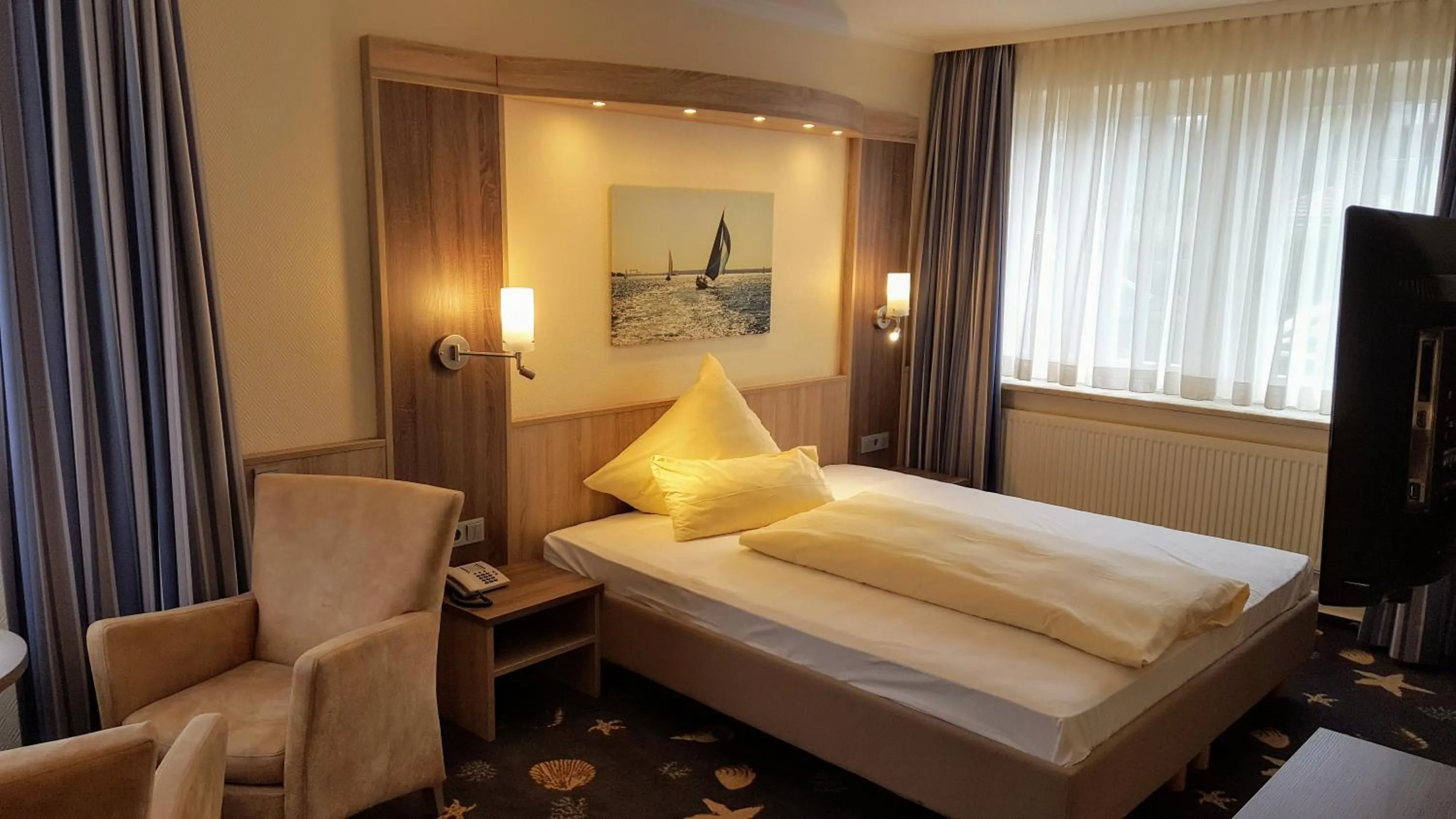 Photo of the whole room, Bed in Hotel Seeterrassen