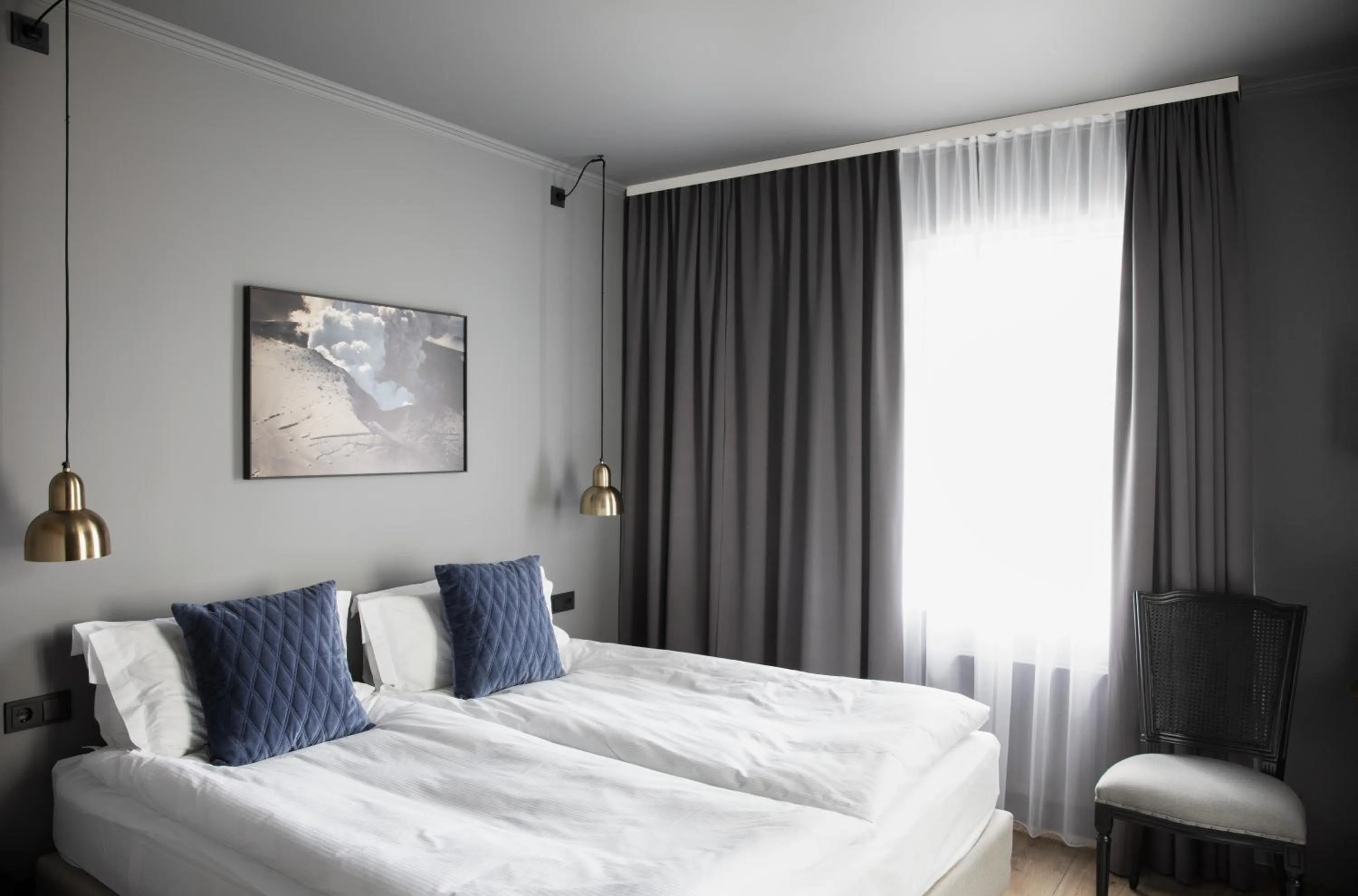 Bed in Hotel Ódinsvé