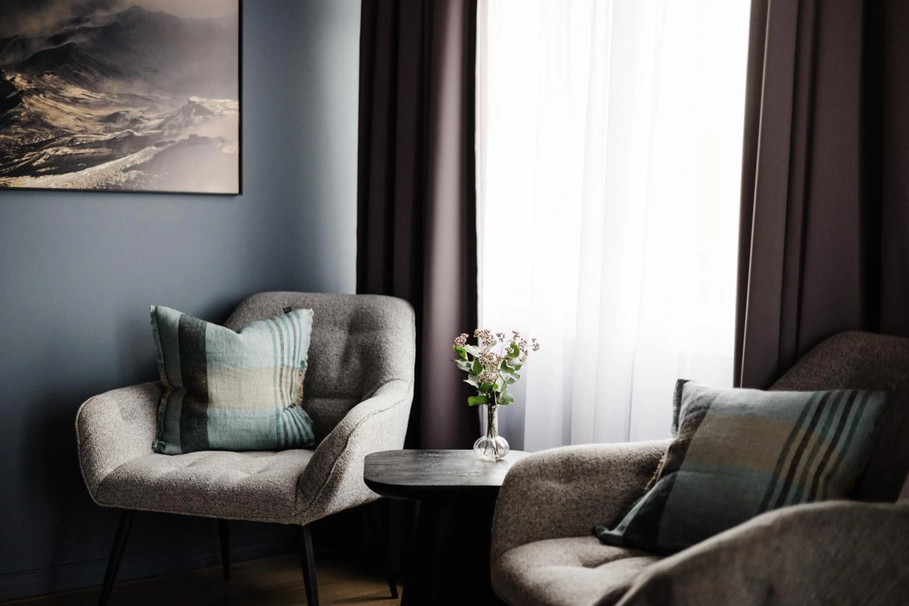 Seating area in Hotel Ódinsvé