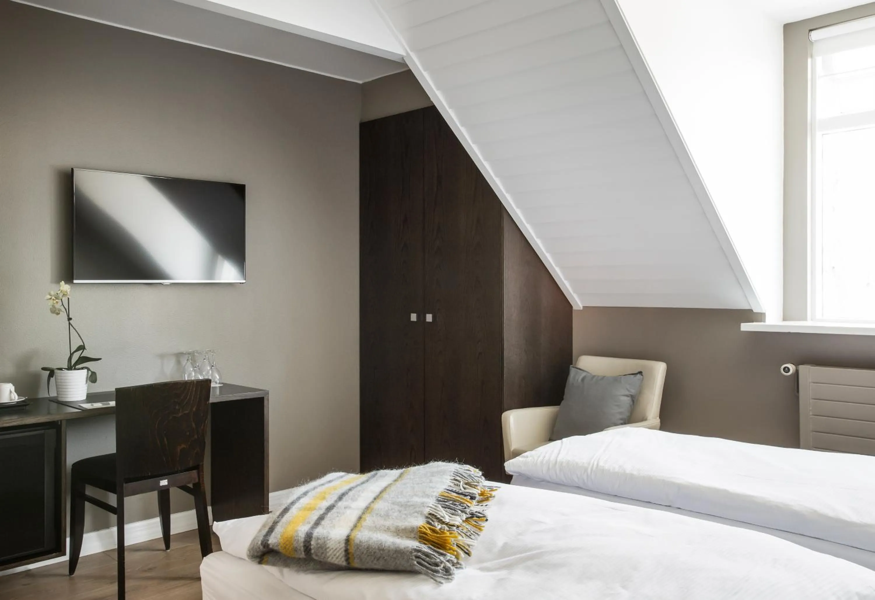 Bedroom, Bed in Hotel Ódinsvé