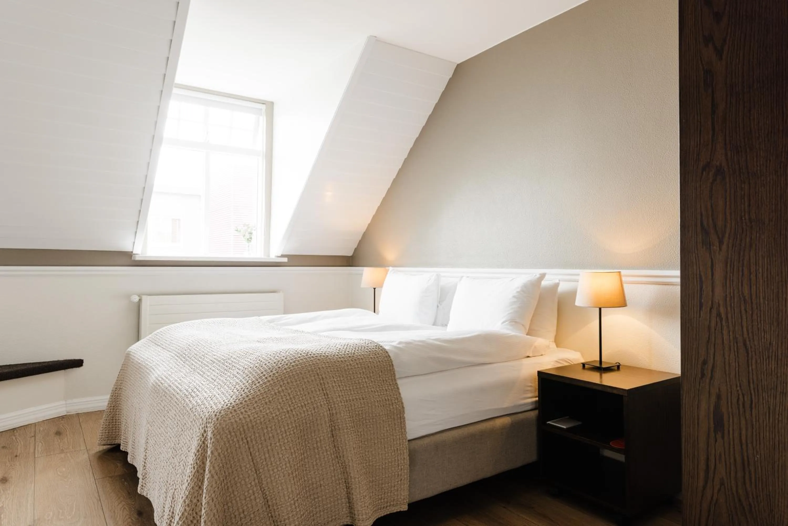 Bed in Hotel Ódinsvé