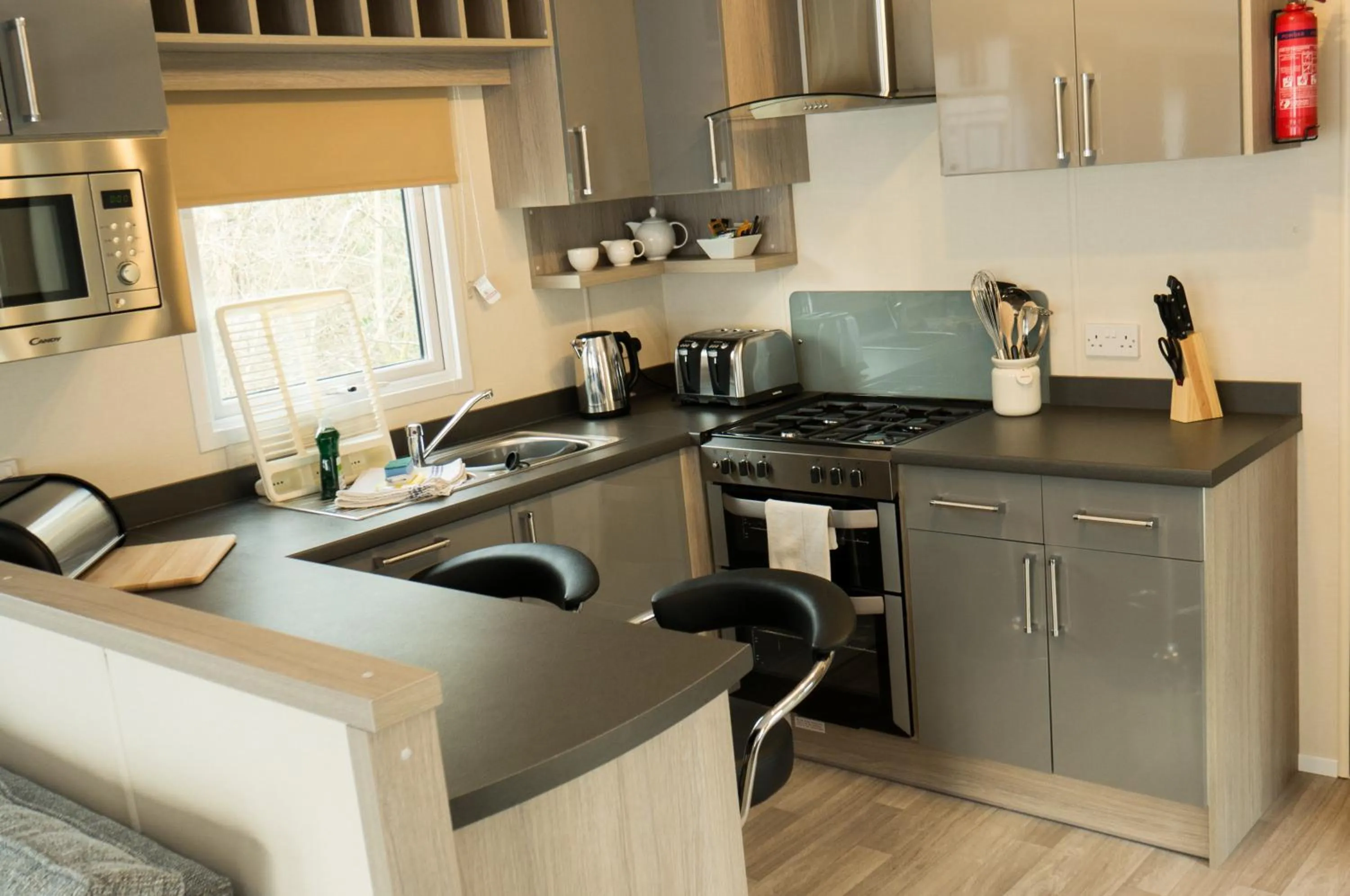 Kitchen or kitchenette in Newby Bridge Country Caravan Park