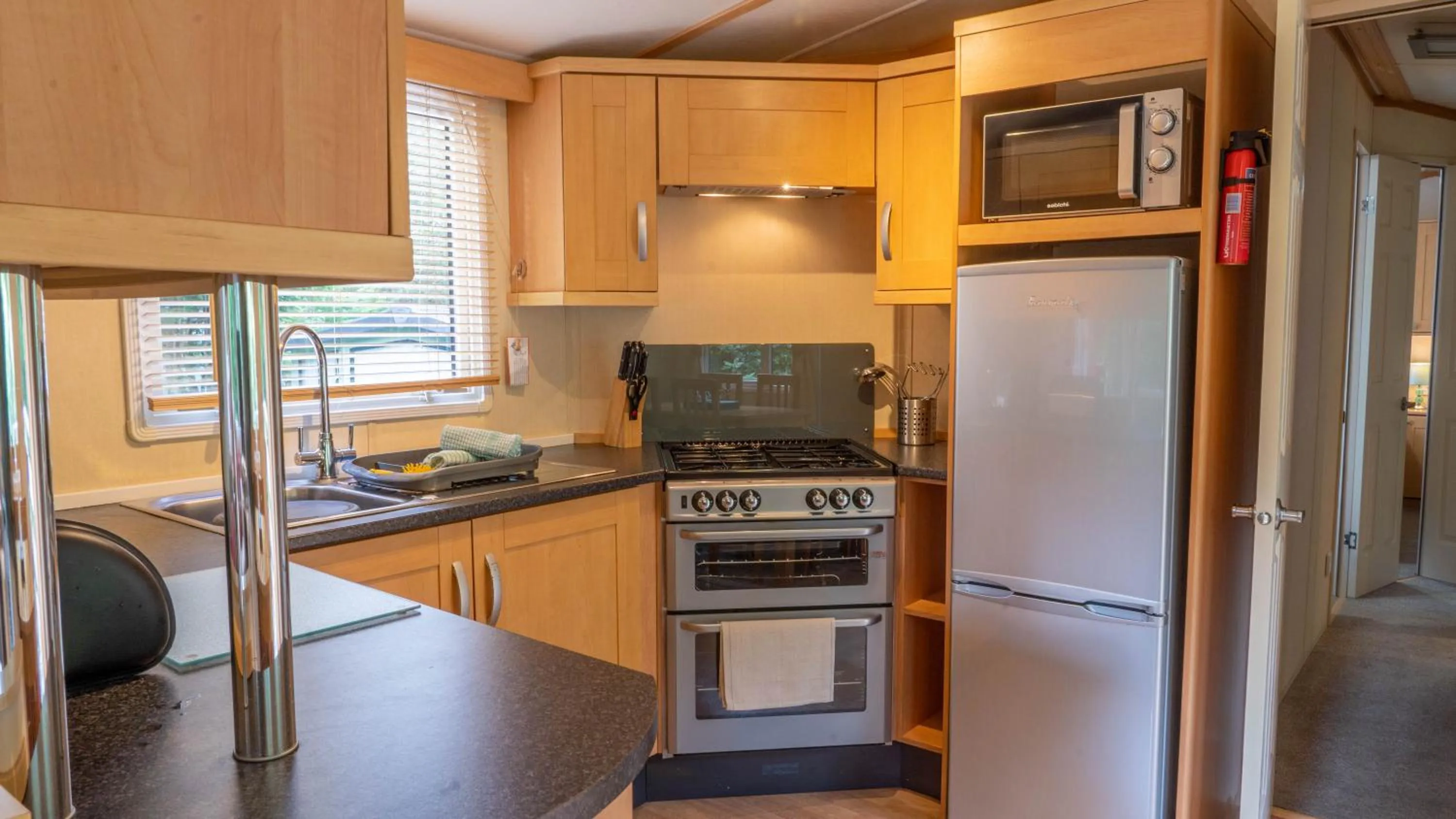 Kitchen or kitchenette in Newby Bridge Country Caravan Park