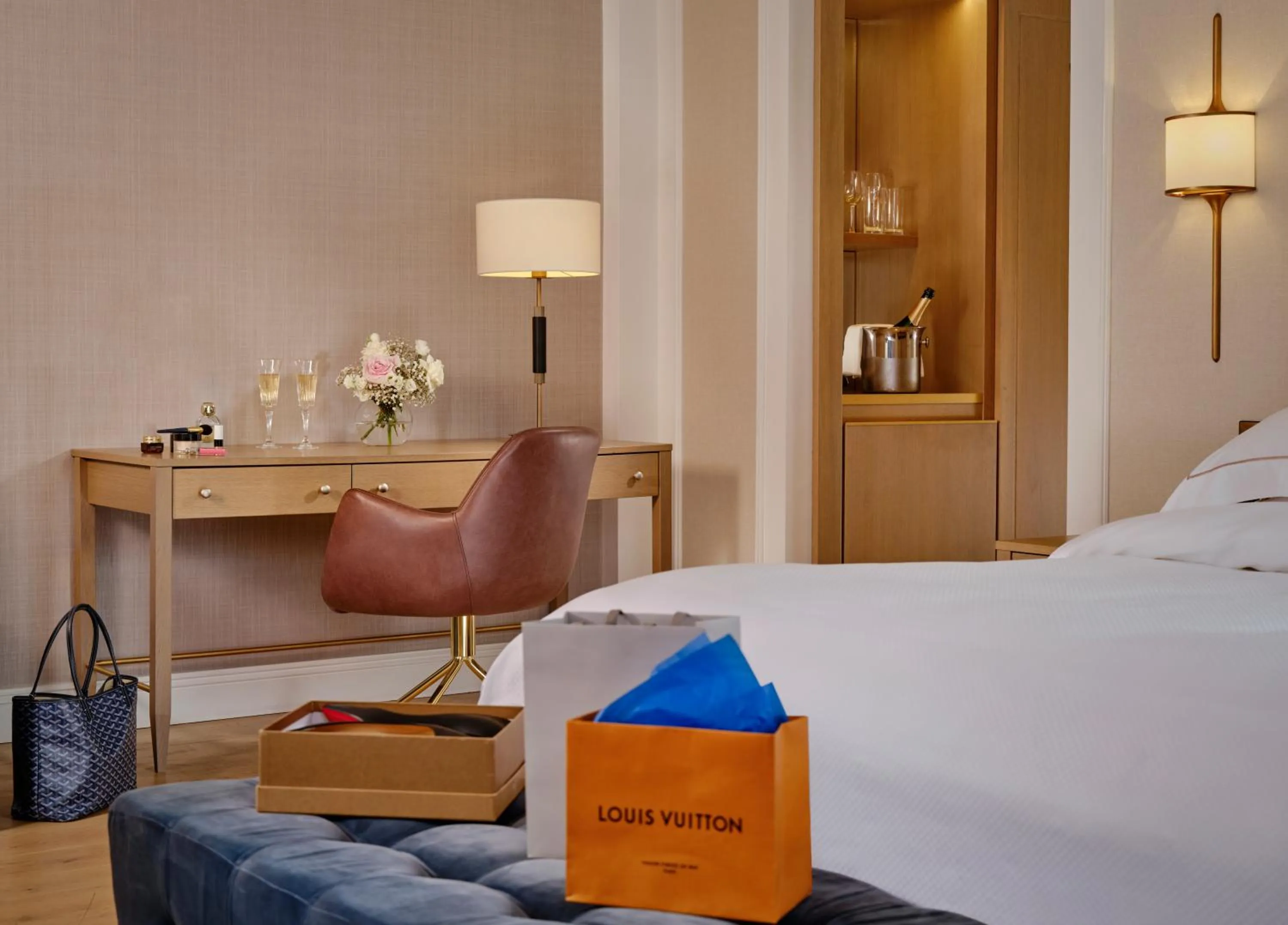 Decorative detail, Bed in The College Green Dublin Hotel, Autograph Collection