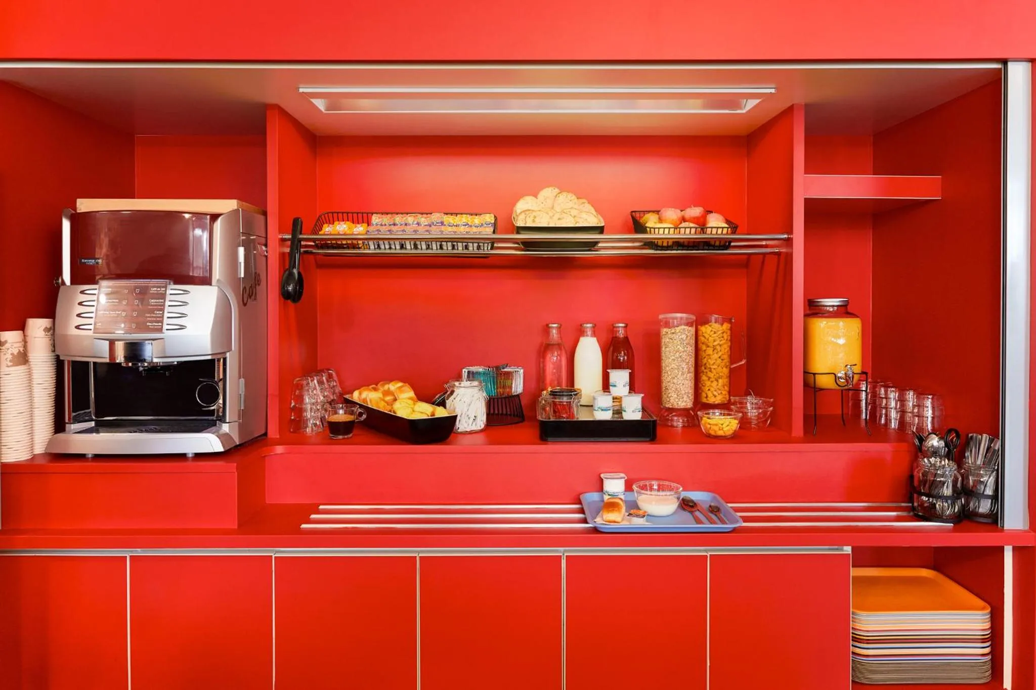 Buffet breakfast in hotelF1 Calais Coquelles