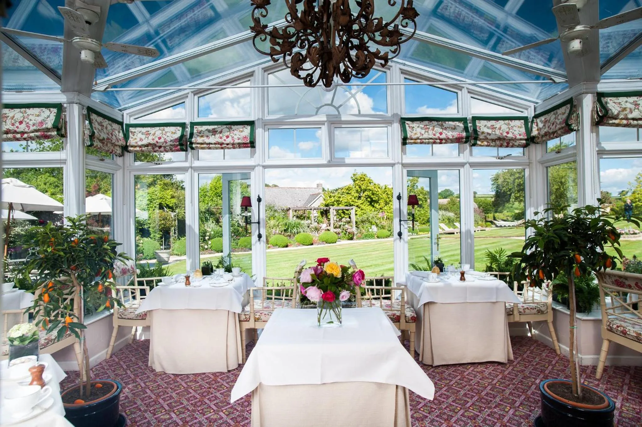 Balcony/Terrace in Summer Lodge Country House Hotel