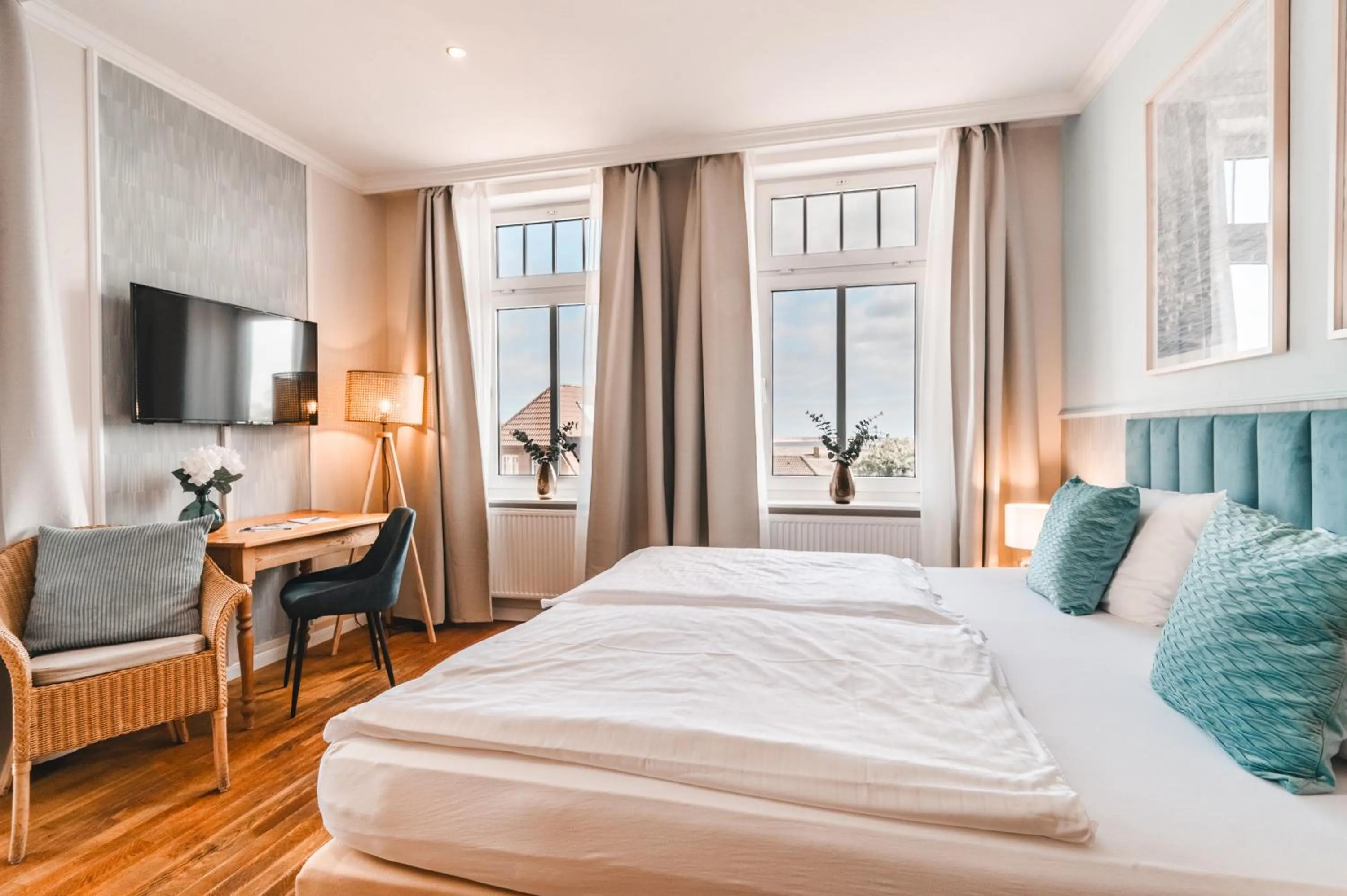 Bed in Hotel Hüttmann