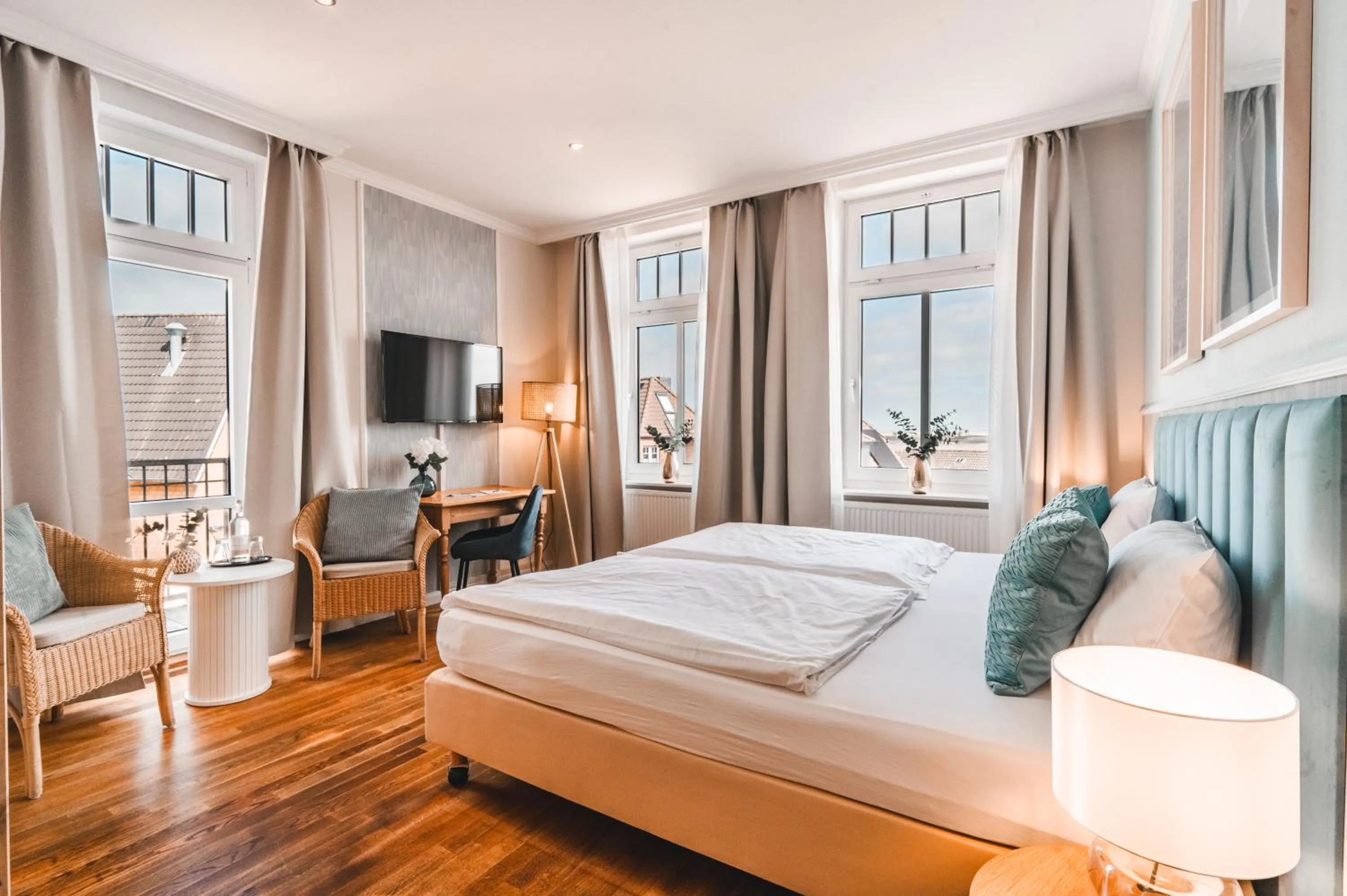 Bed in Hotel Hüttmann