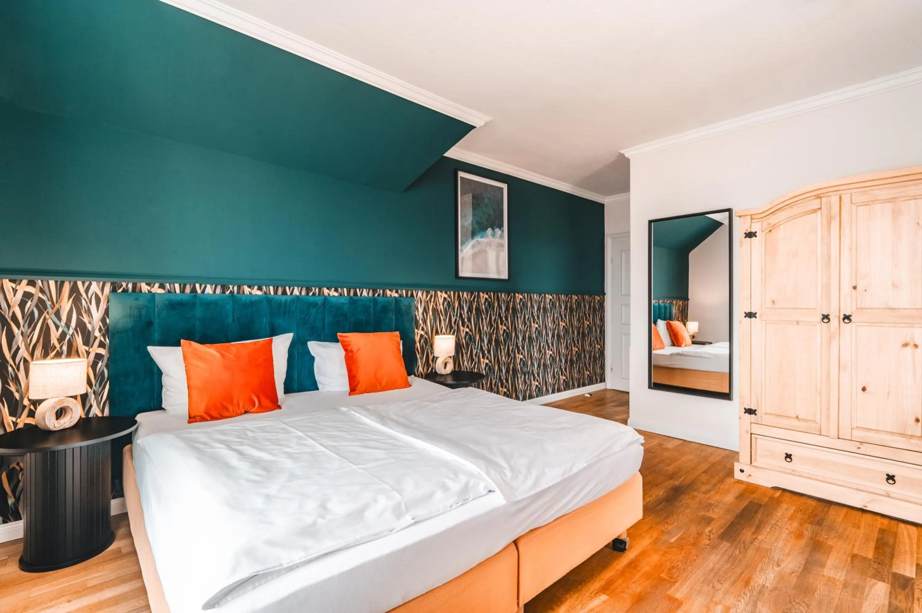 Bed in Hotel Hüttmann