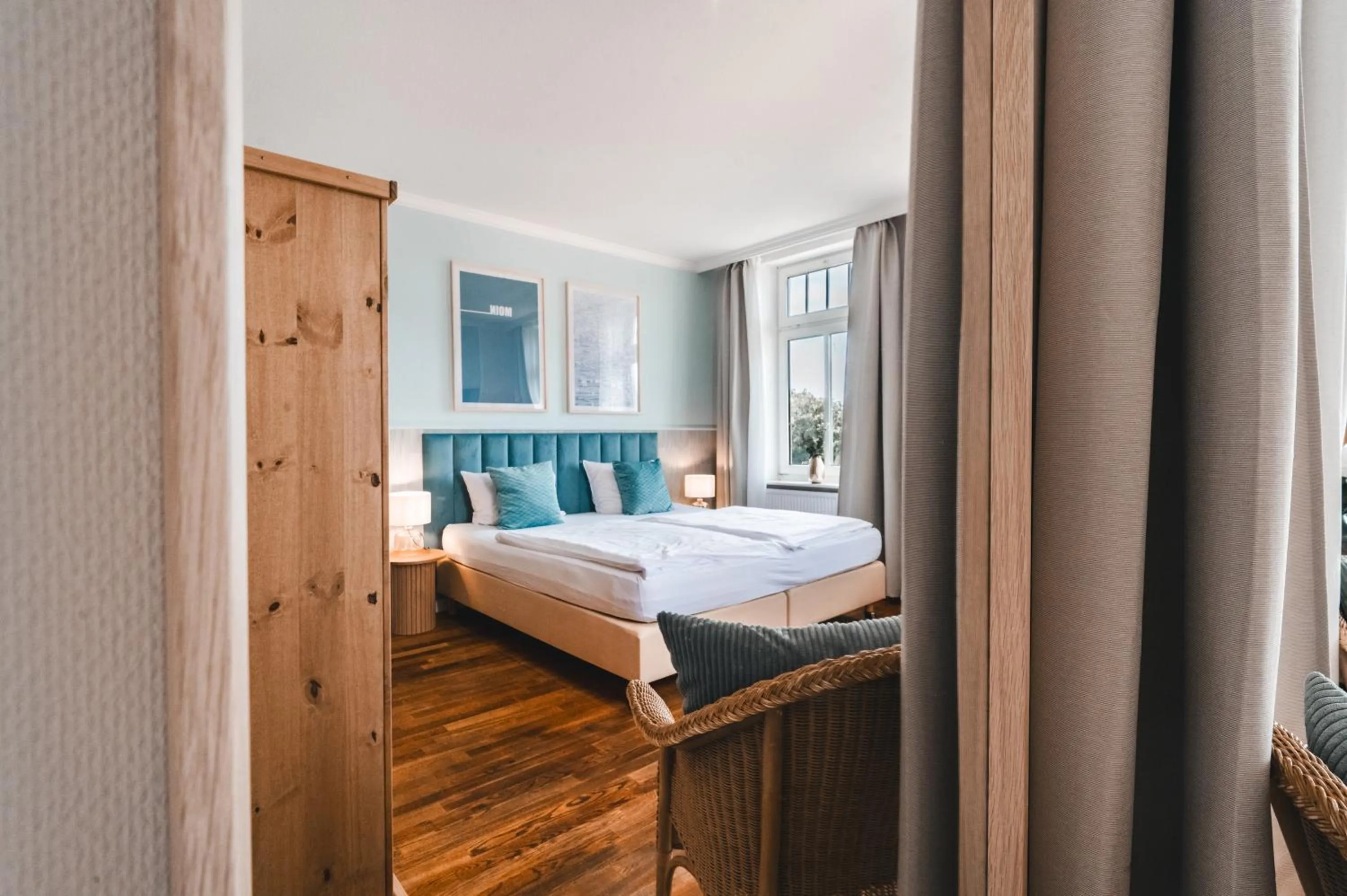 Bed in Hotel Hüttmann