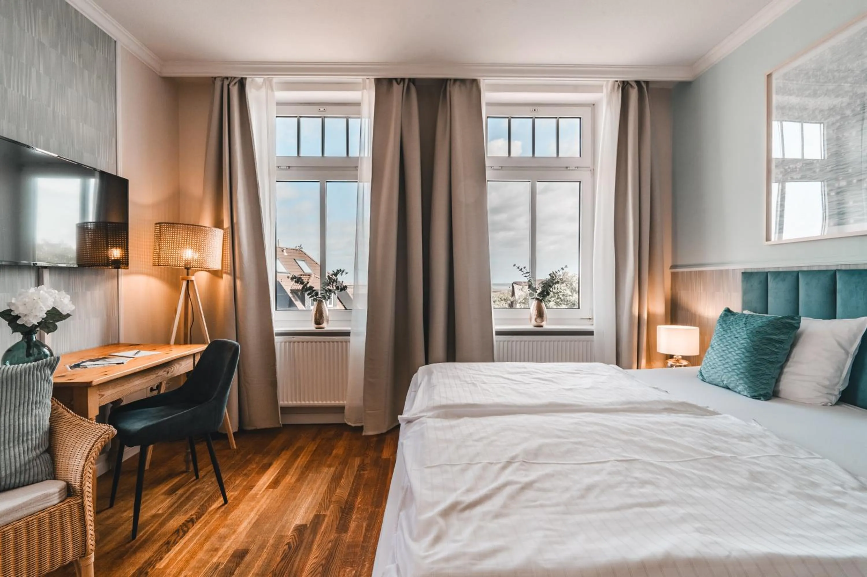 Bed in Hotel Hüttmann