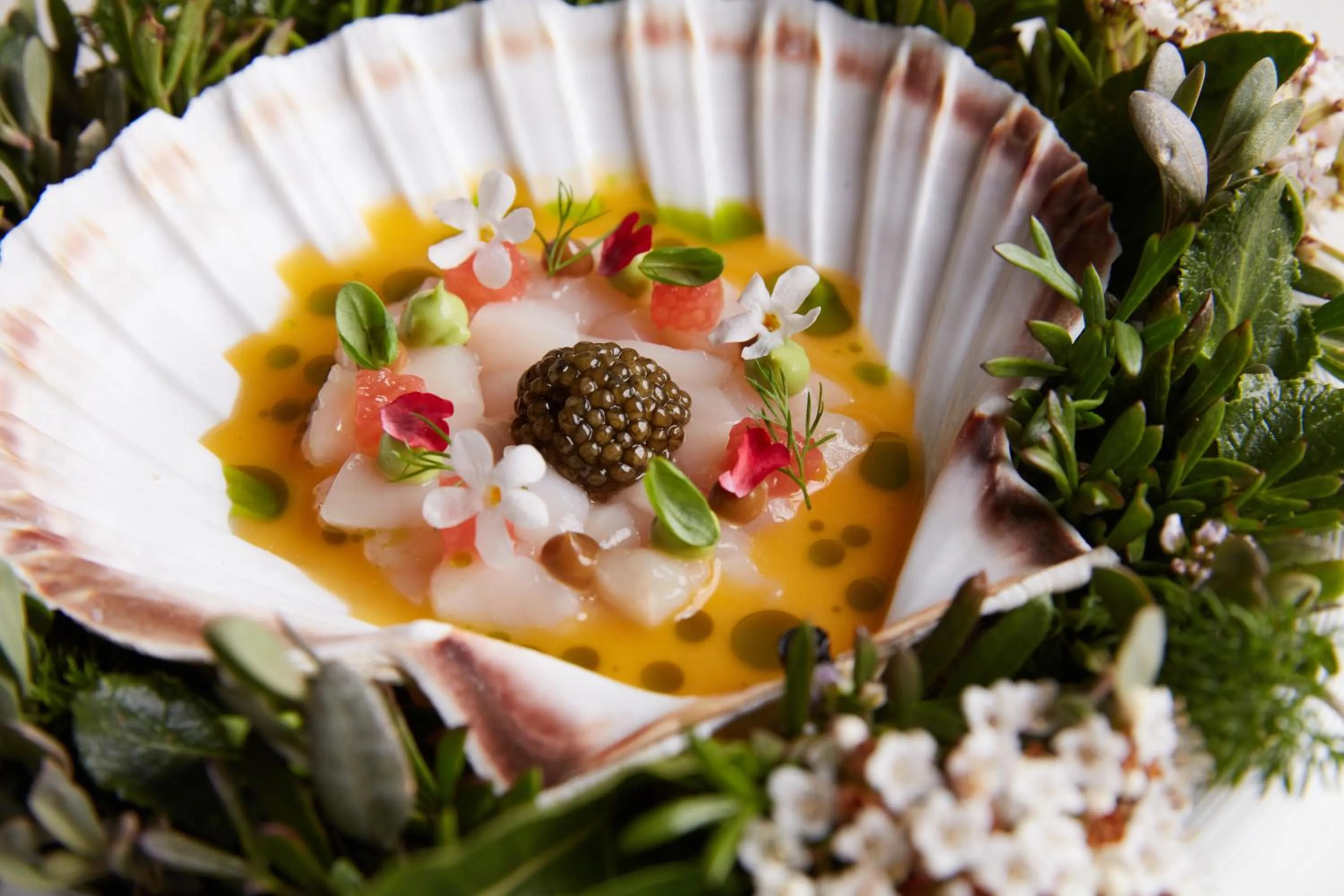 Food close-up in Lympstone Manor Hotel Restaurant & Vineyard - Relais & Chateaux