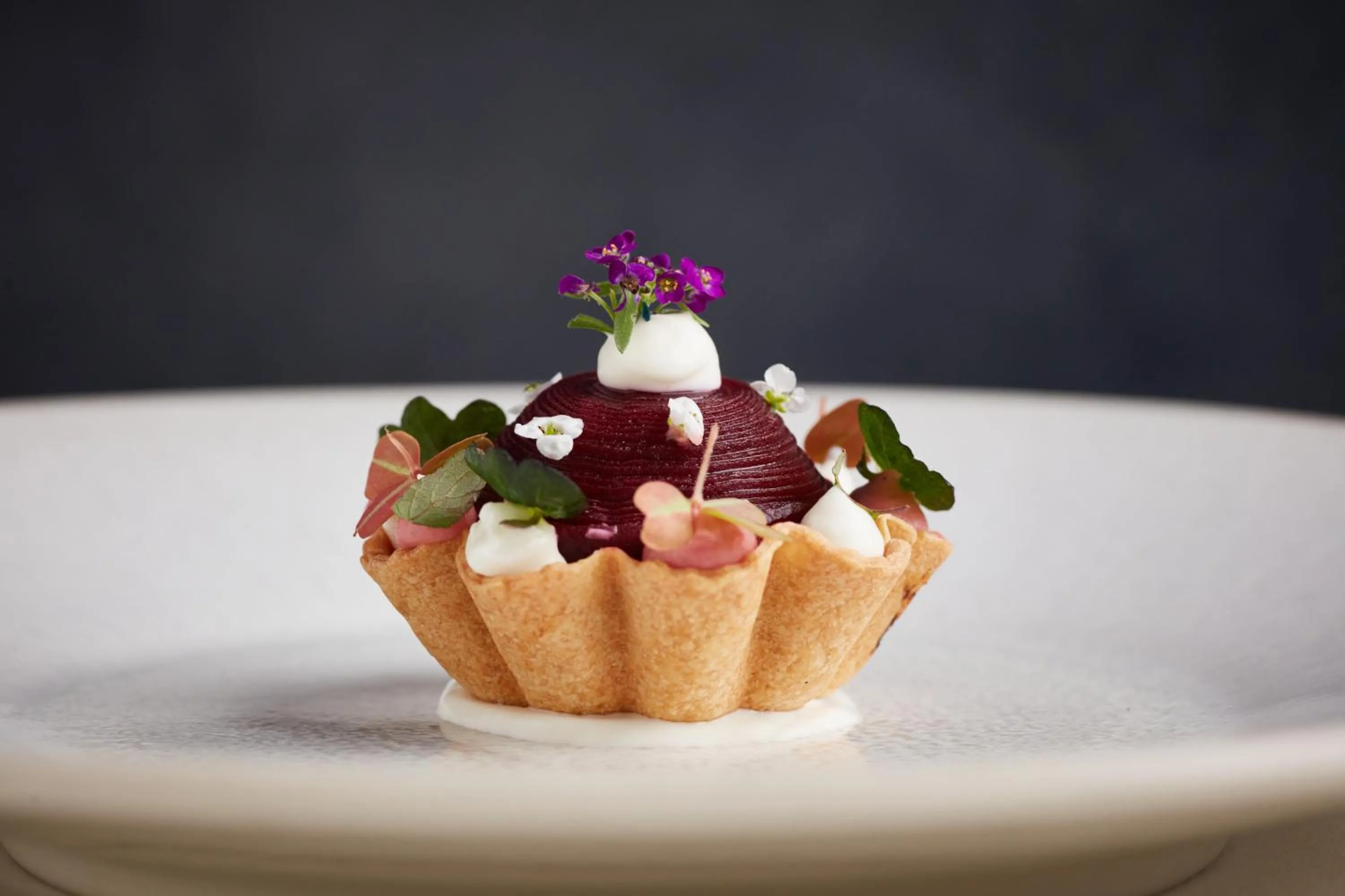 Food close-up in Lympstone Manor Hotel Restaurant & Vineyard - Relais & Chateaux