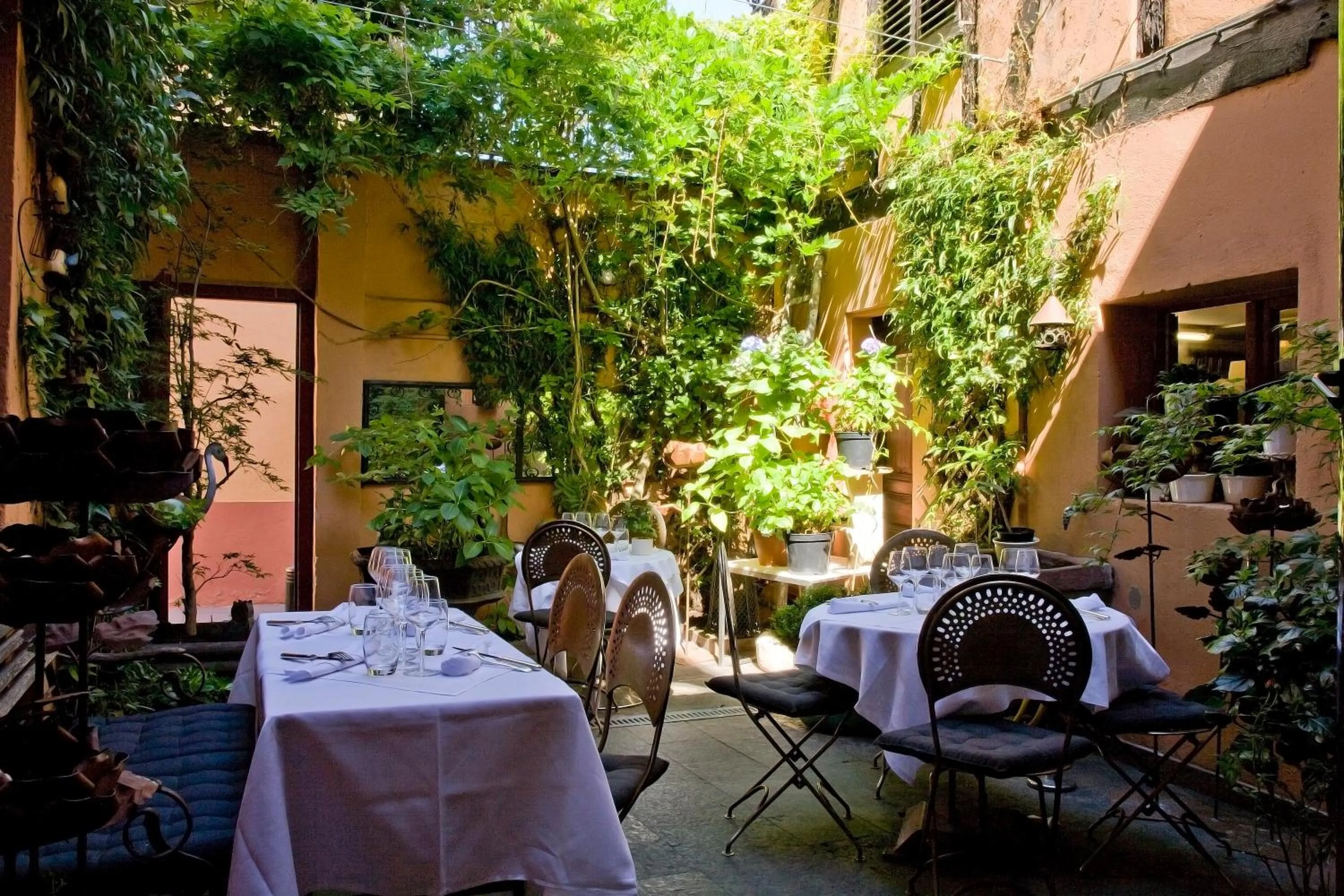 Patio, Restaurant/Places to Eat in Hôtel Restaurant Le Chut - Petite France
