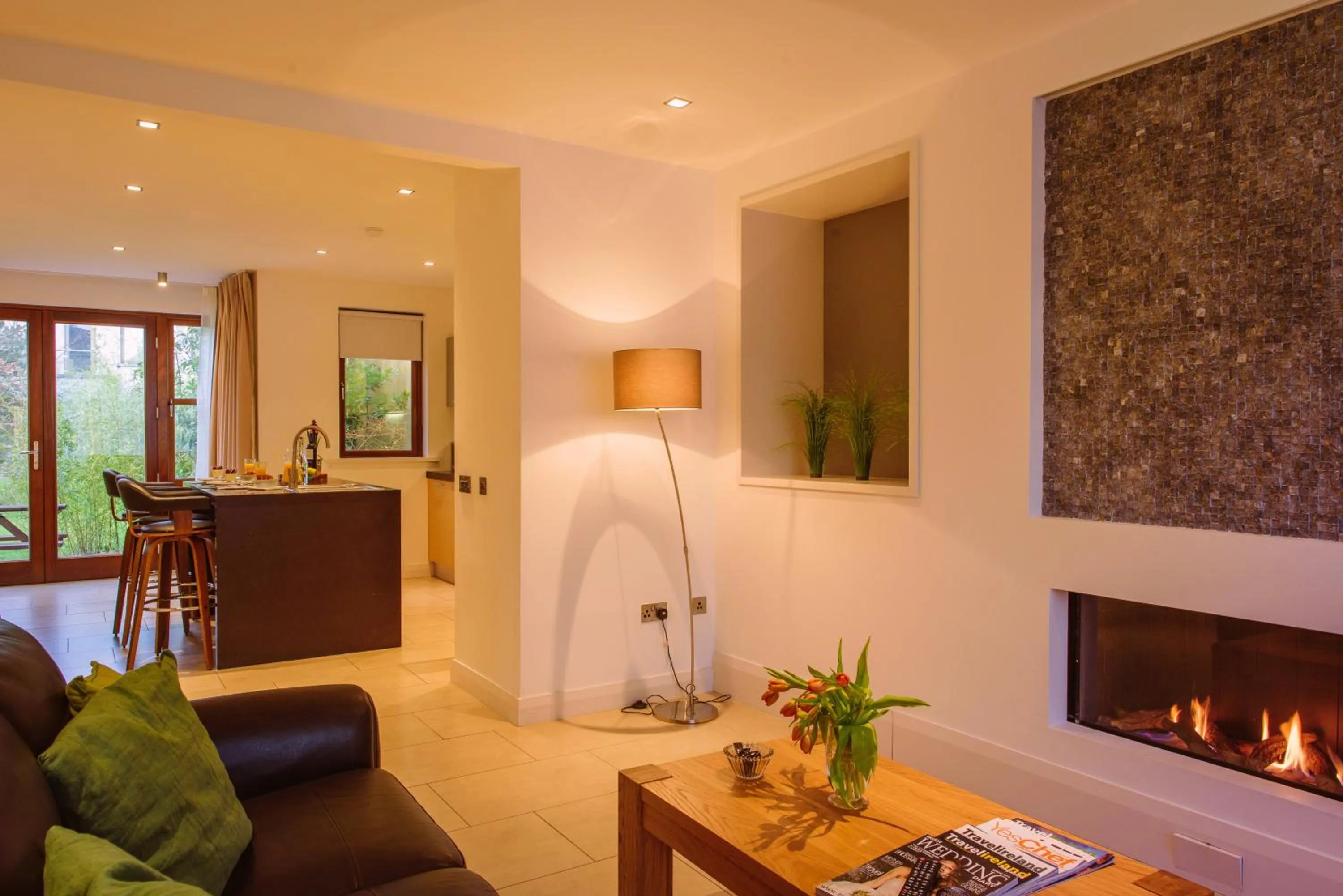 Living room in Waterford Castle Hotel Lodges